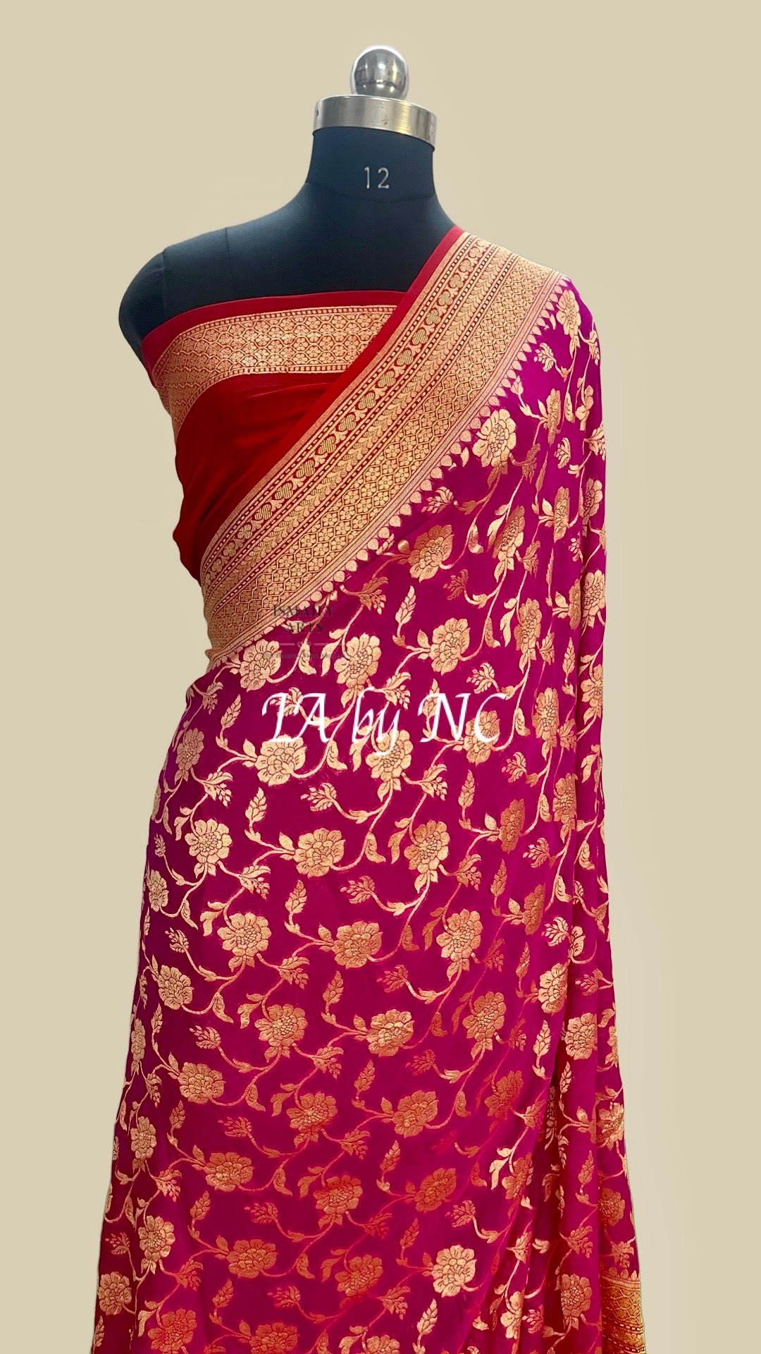 Rani Banarasi Pure Khaddi Georgette Saree