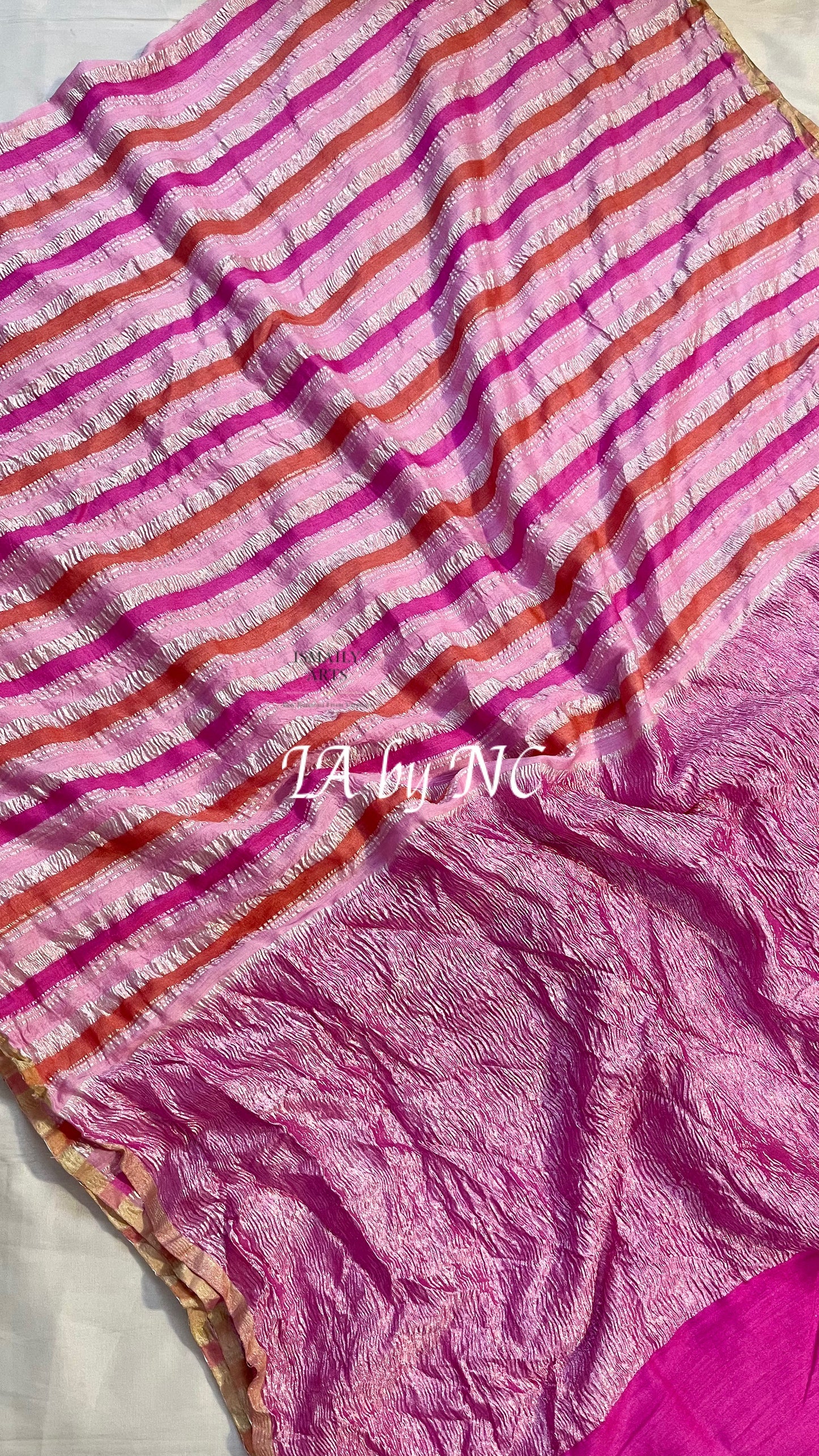 Pink Banarasi Pure Munga Silk Rangkat Saree
