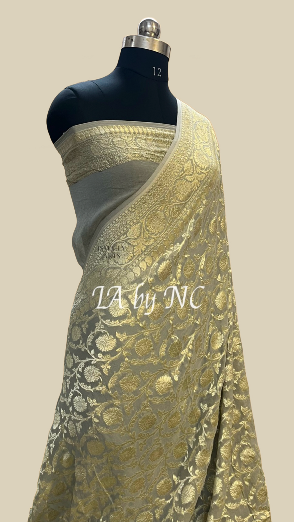 Stone Banarasi Pure Khaddi Georgette Saree