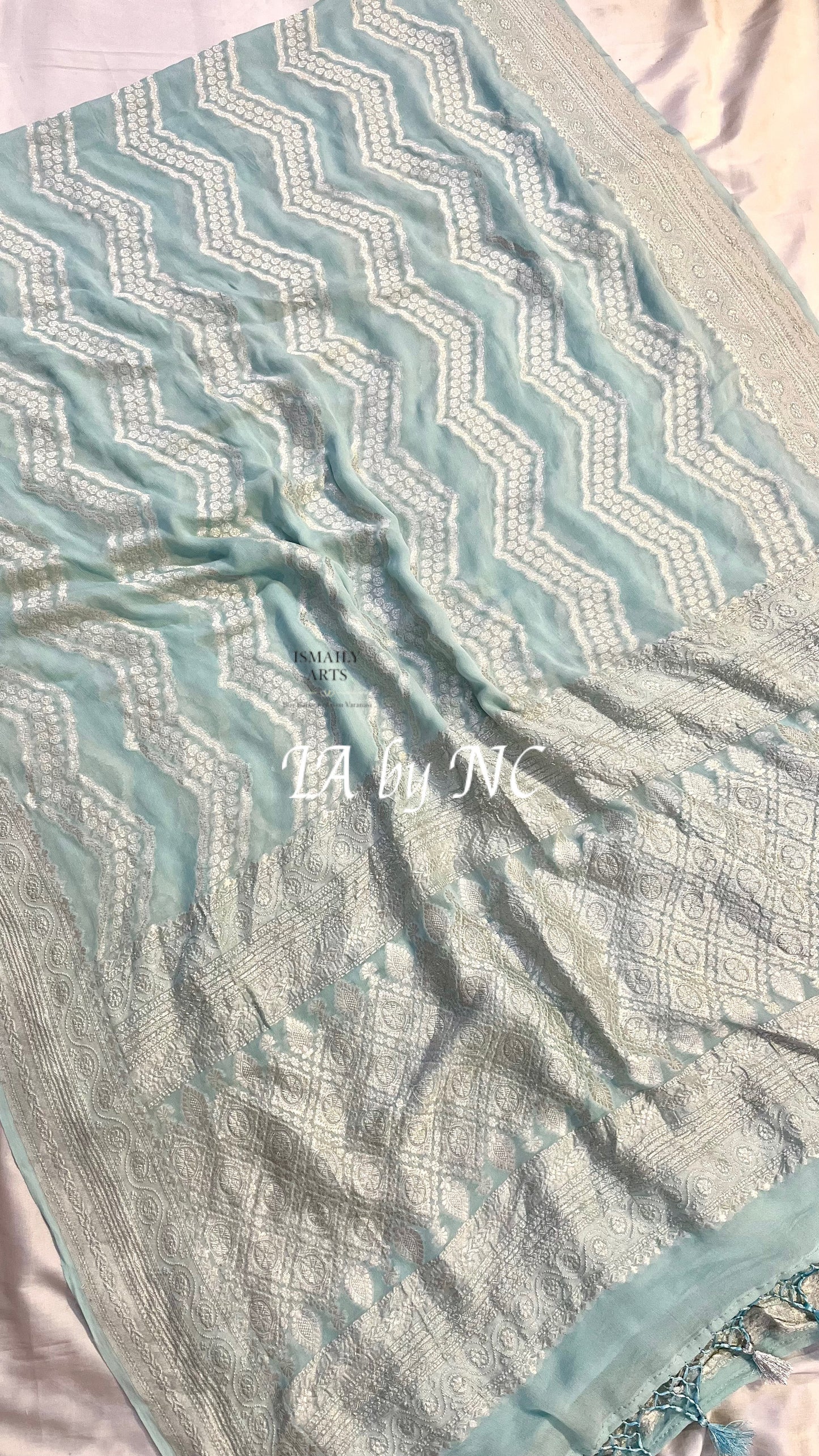 Baby Banarasi Pure Khaddi Georgette Saree
