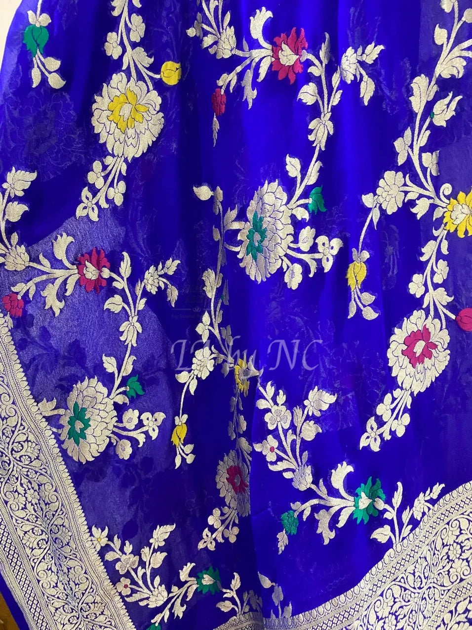Royal Banarasi Pure Khaddi Georgette Meenakari Dupatta