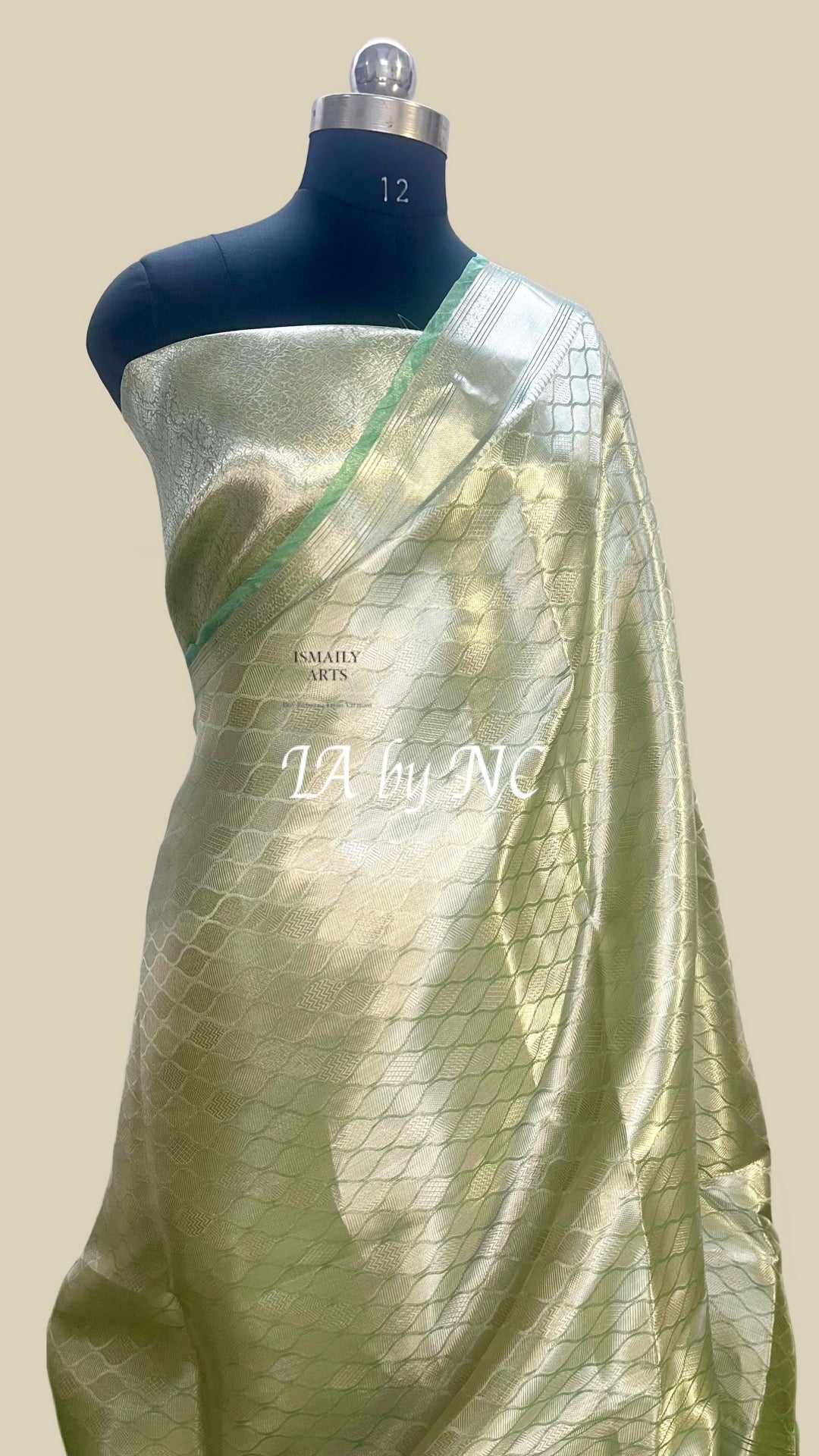 Turquoise Banarasi Pure Tissue Silk Brocade Saree
