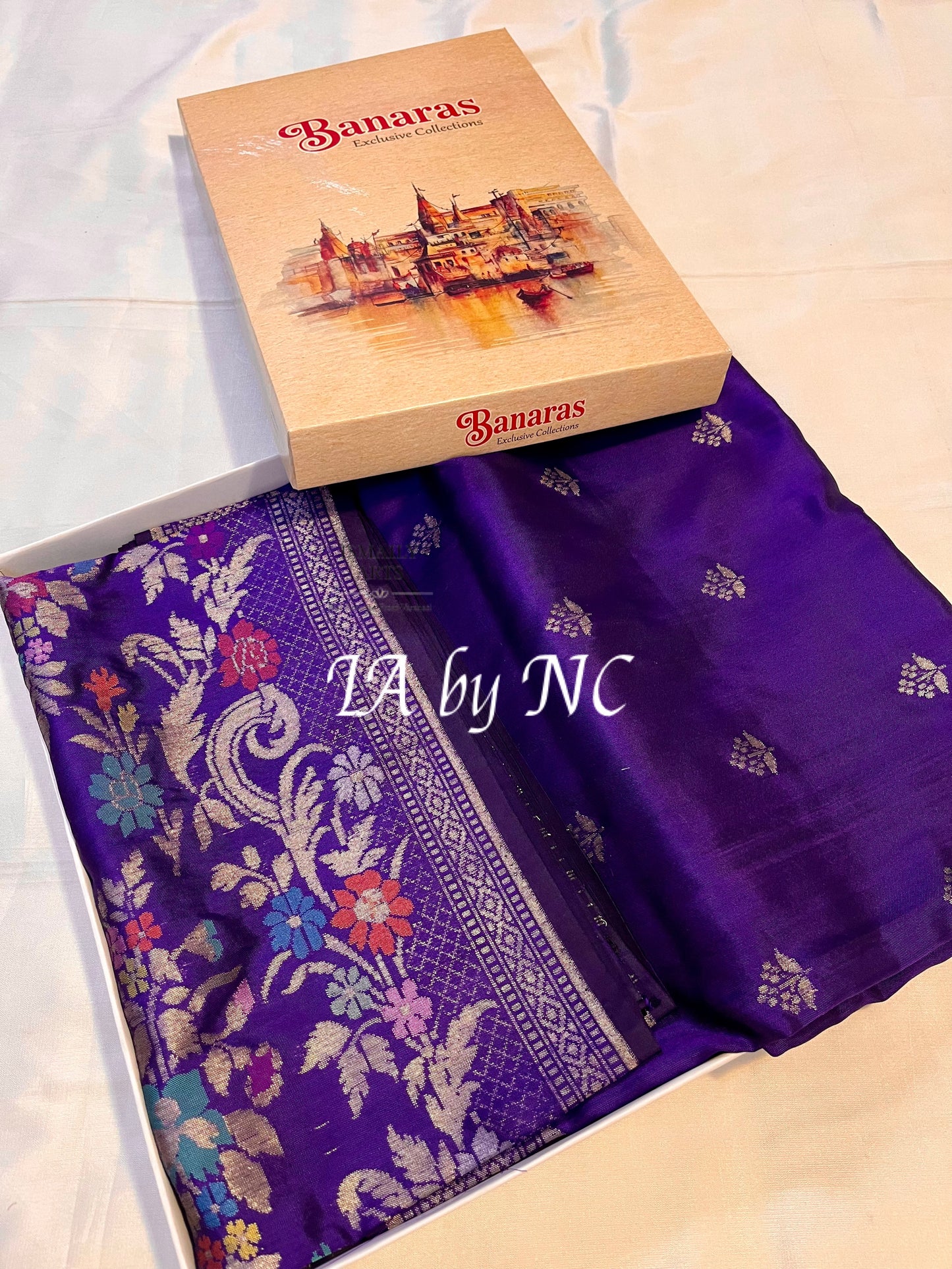Grape Banarasi Pure Katan Silk Paithani Brocade Saree