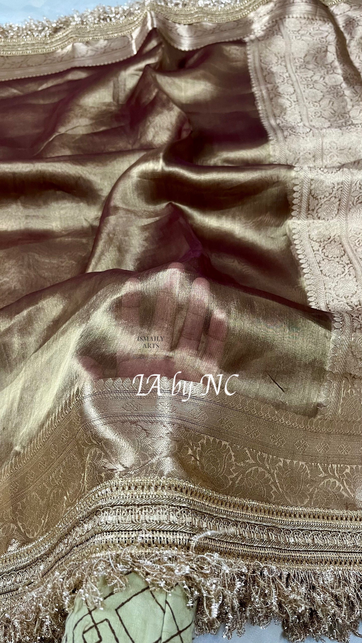Walnut Banarasi Pure Tissue Silk Saree