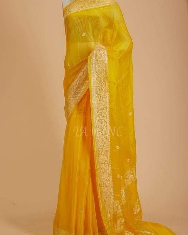 Amber Banarasi Pure Khaddi Georgette Kadwa Saree