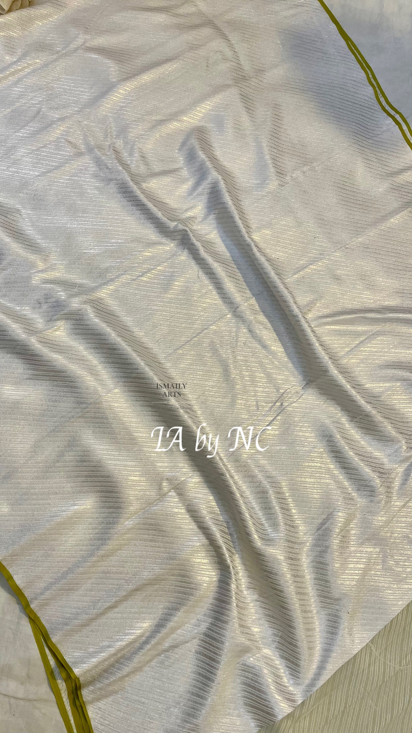 Offwhite Banarasi Pure Khaddi Georgette Saree