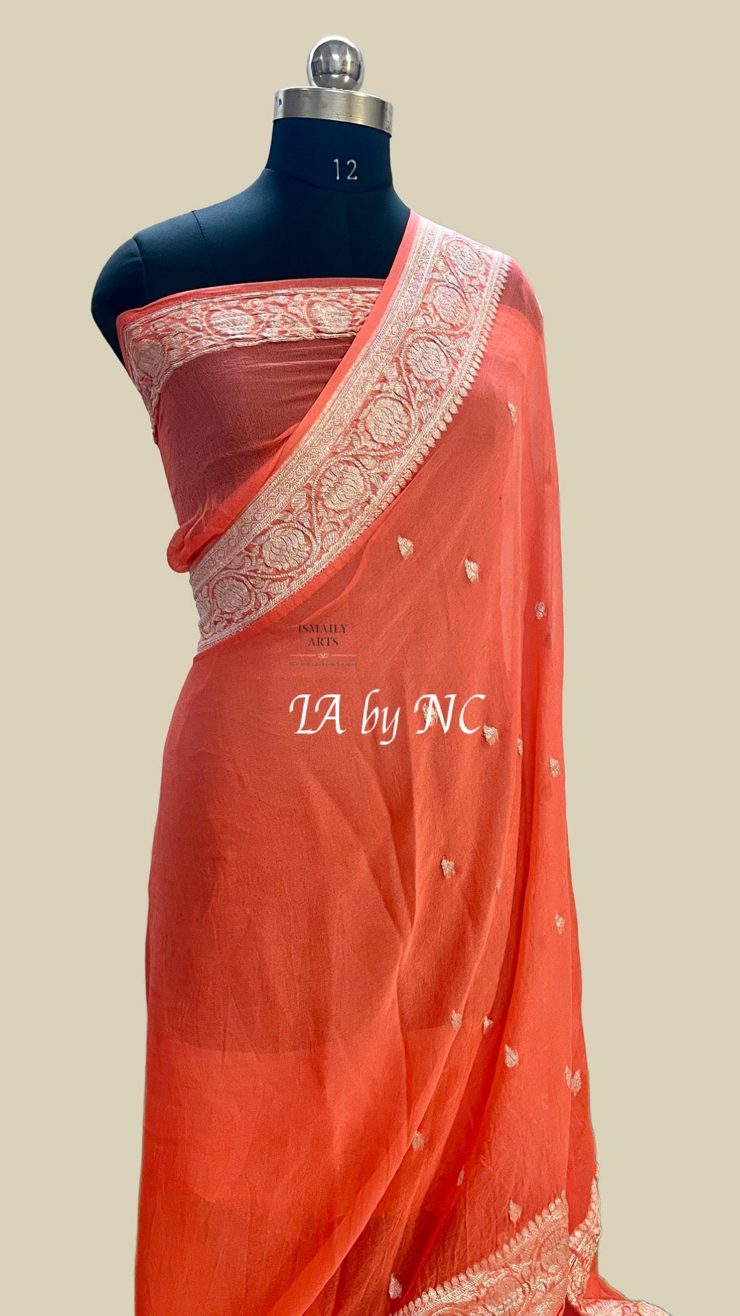Red Banarasi Pure Khaddi Georgette Kadwa Saree