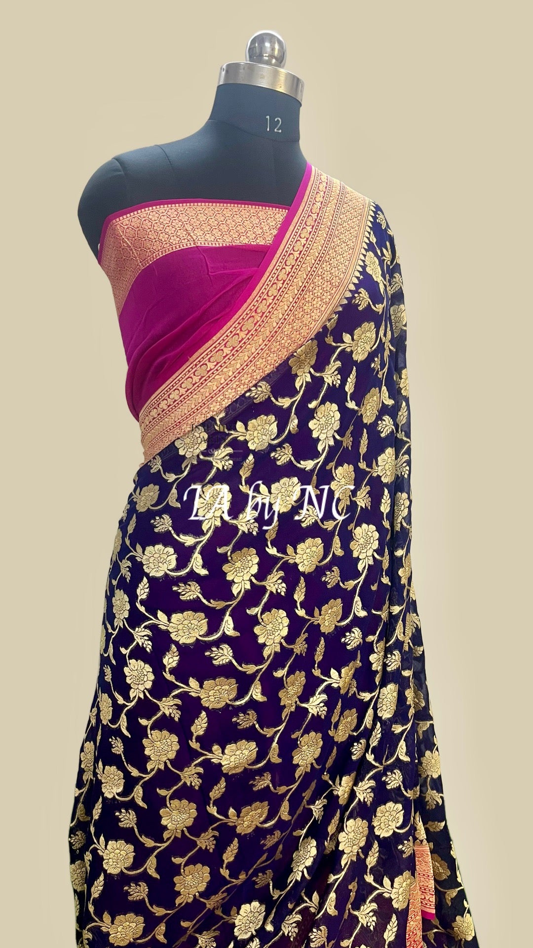 Space Banarasi Pure Khaddi Georgette Saree