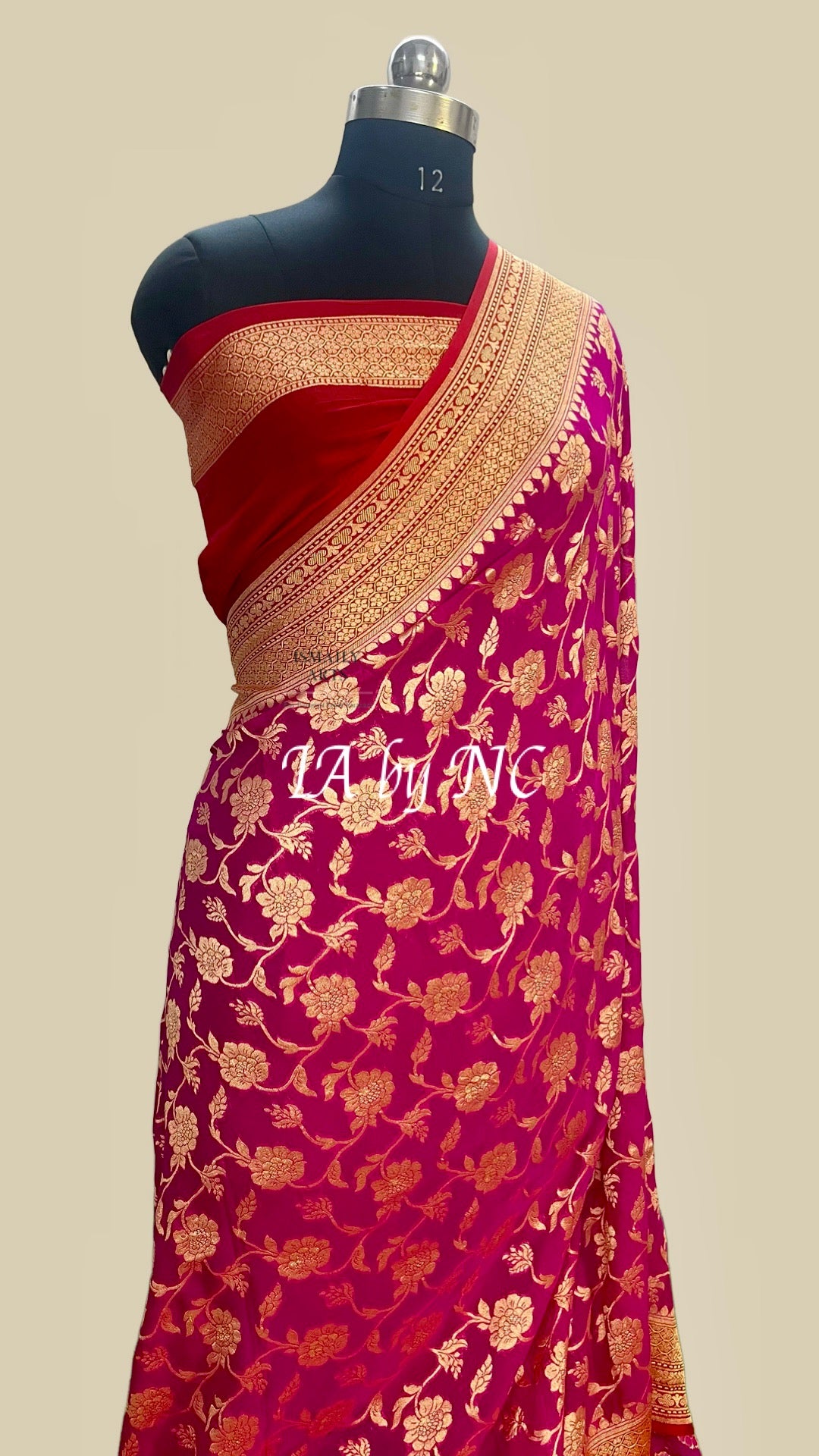 Rani Banarasi Pure Khaddi Georgette Saree