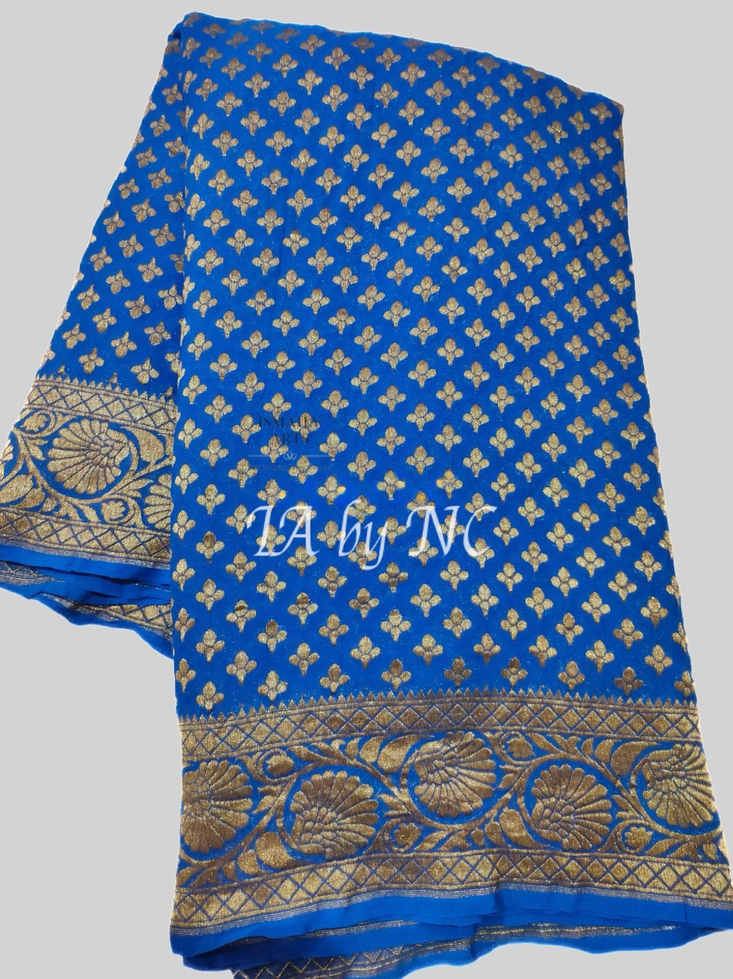 Sapphire Banarasi Pure Khaddi Georgette Saree