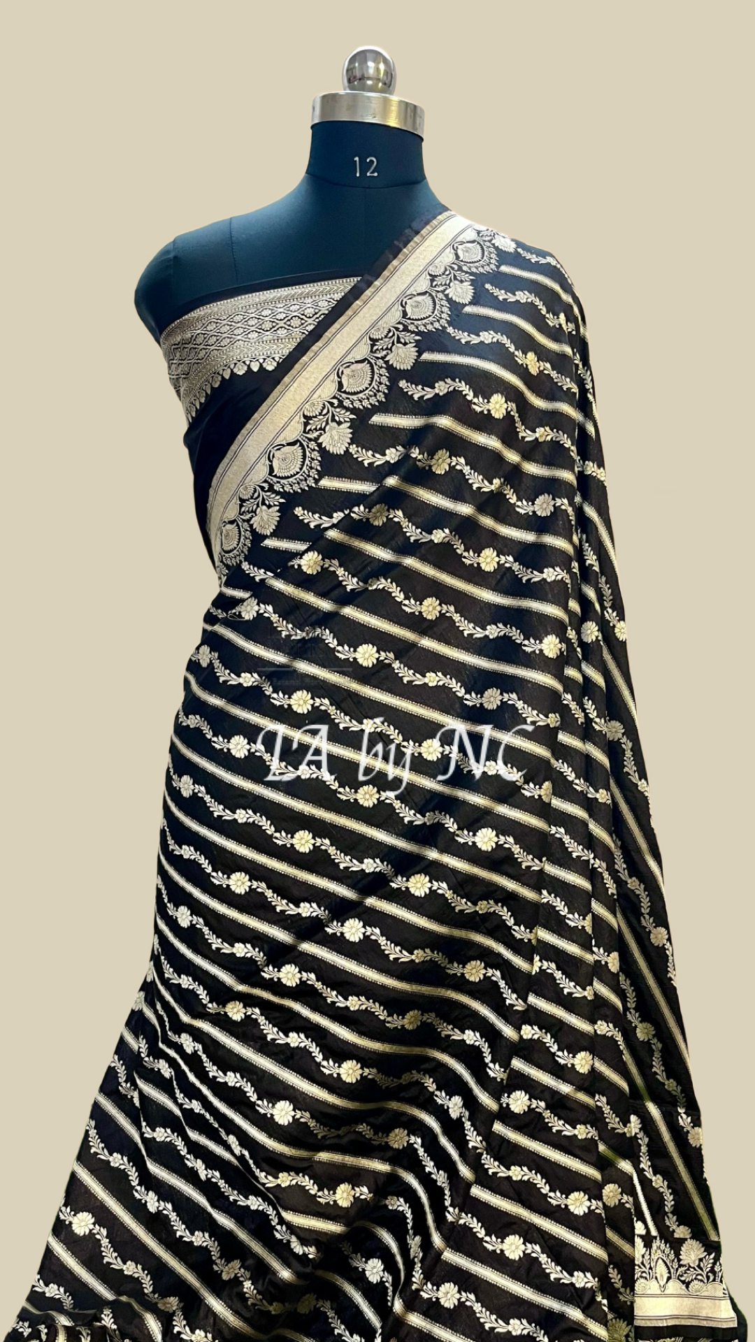 Black Banarasi Pure Katan Silk Pattu Saree