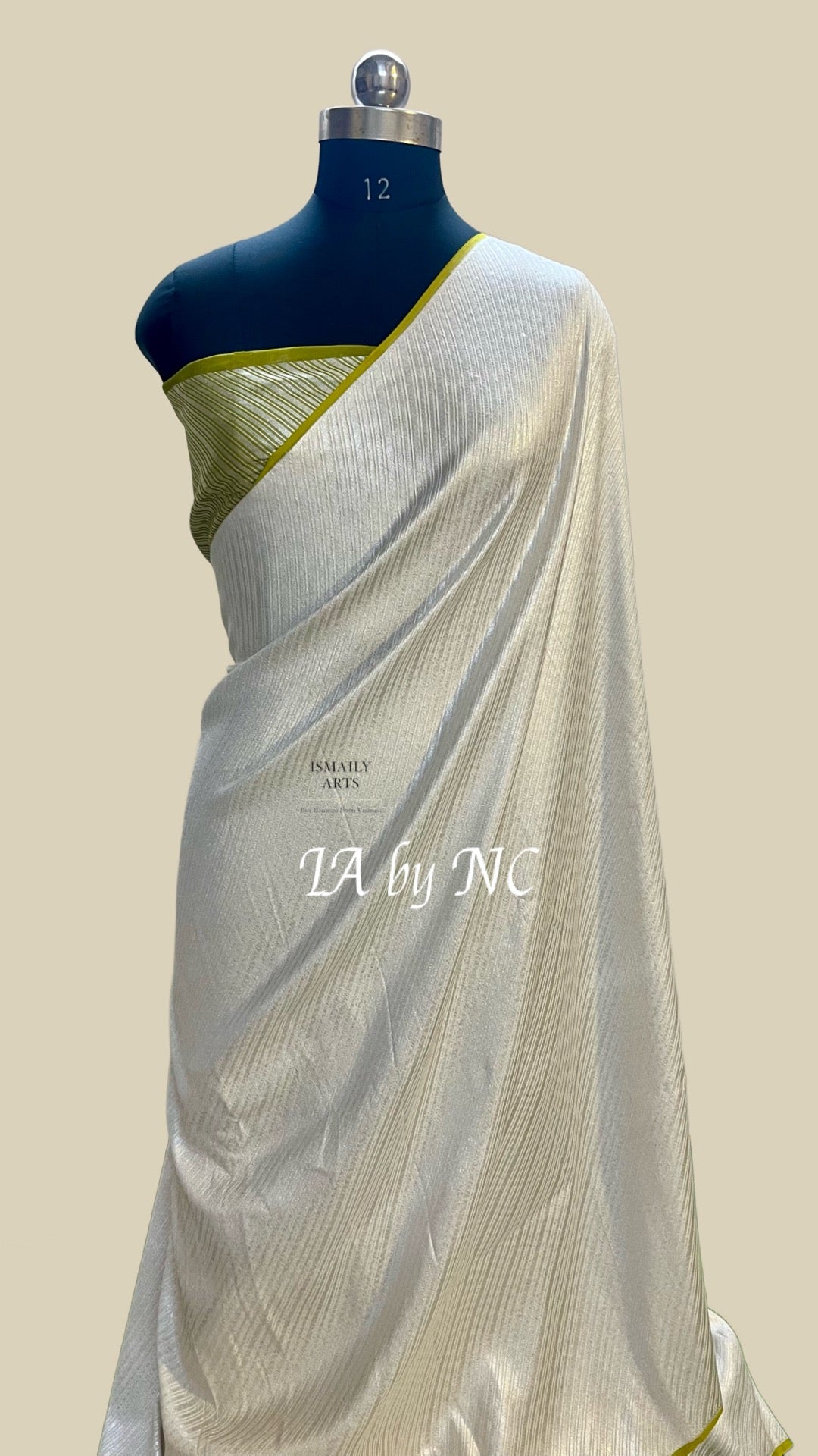 Offwhite Banarasi Pure Khaddi Georgette Saree