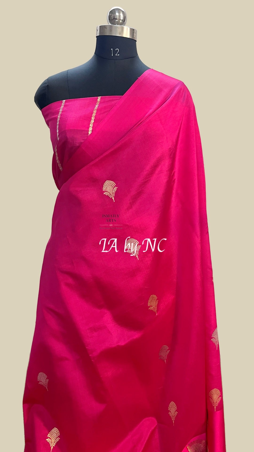 Ruby Banarasi Pure Katan Silk Raw Mango Kadwa Saree