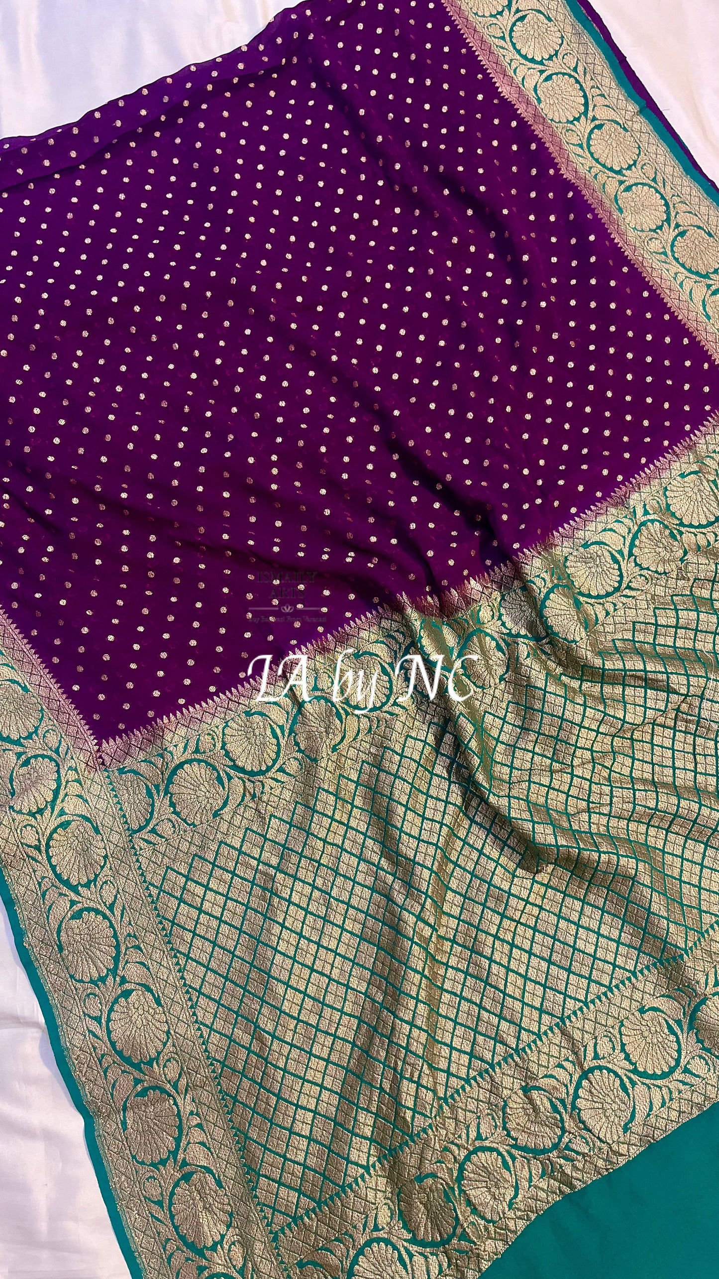 Byzantine Banarasi Pure Khaddi Georgette Saree