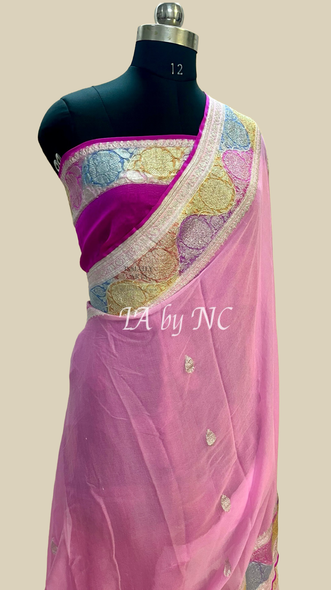 Taffy Banarasi Pure Khaddi Georgette Kadwa Saree