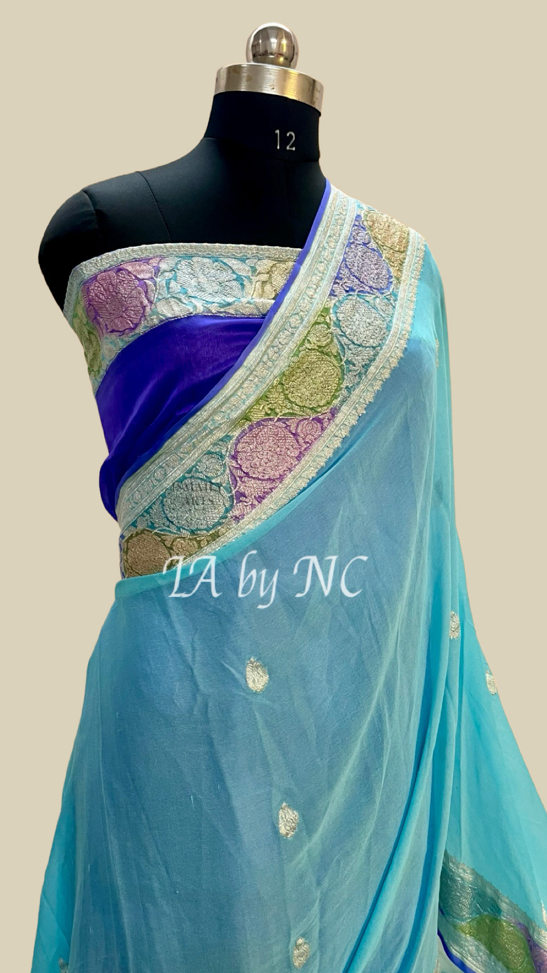 Baby Banarasi Pure Khaddi Georgette Kadwa Saree