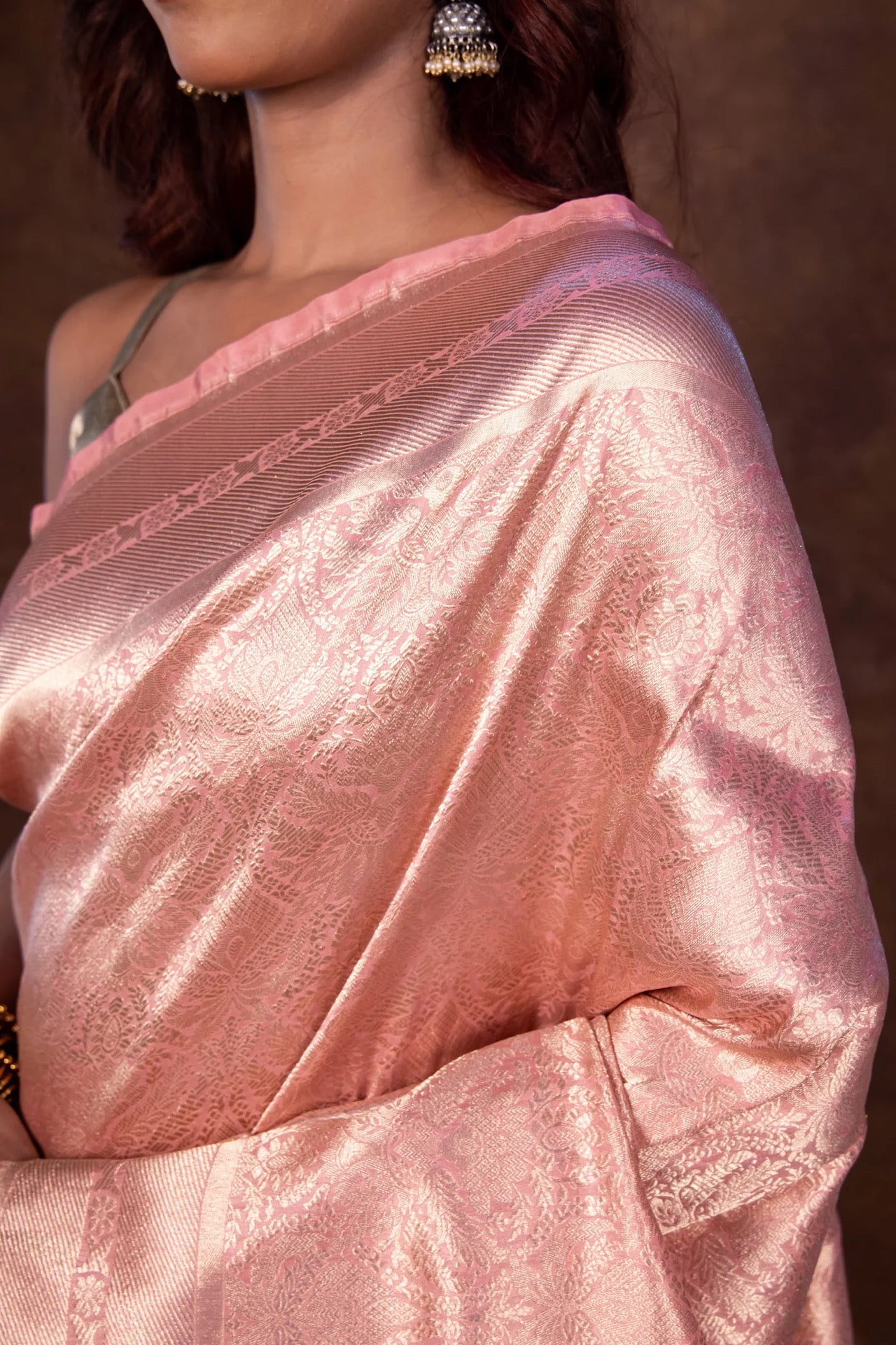 Flamingo Banarasi Pure Katan Silk Brocade Saree