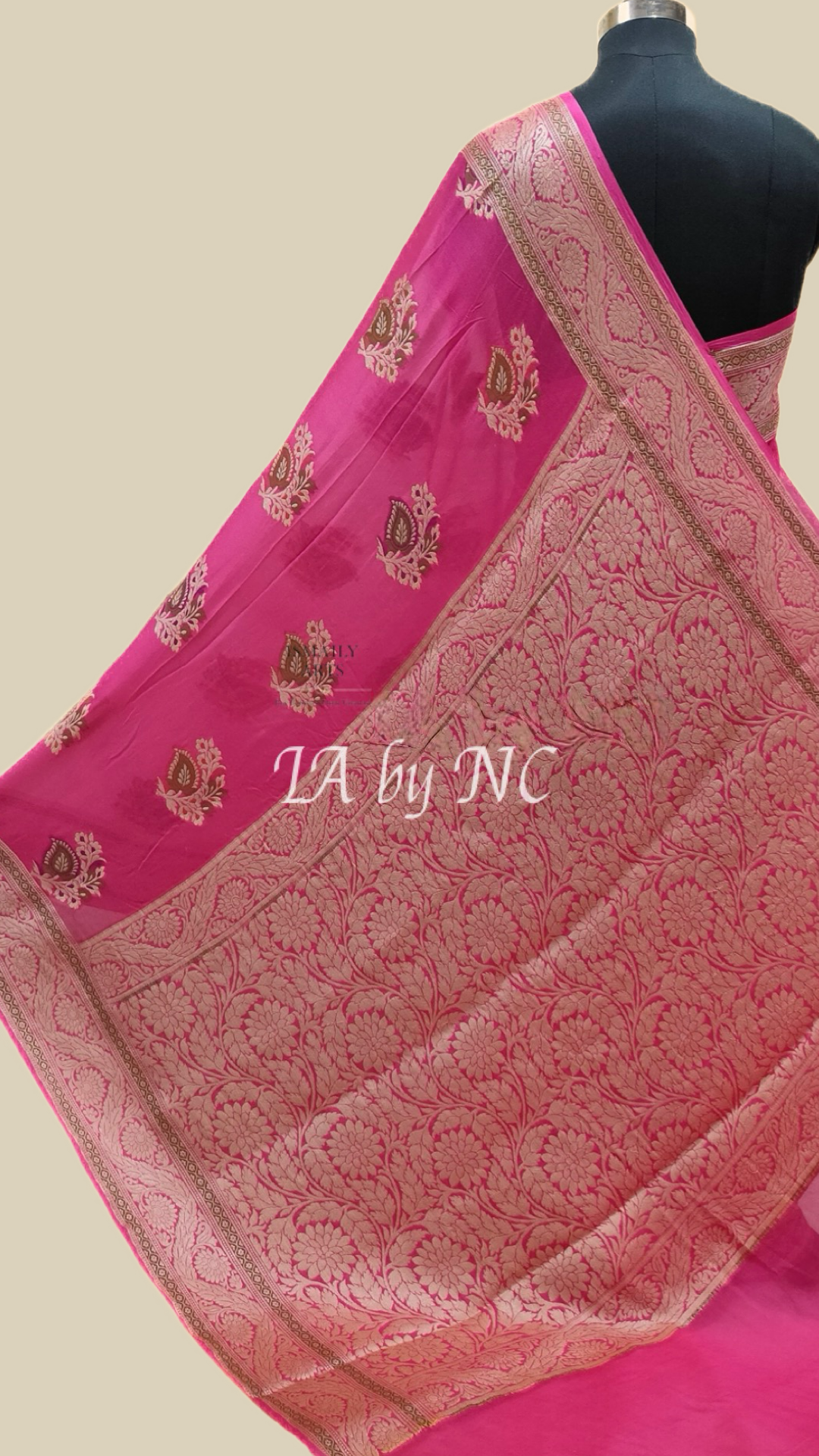 Ruby Banarasi Pure Chiffon Georgette Saree