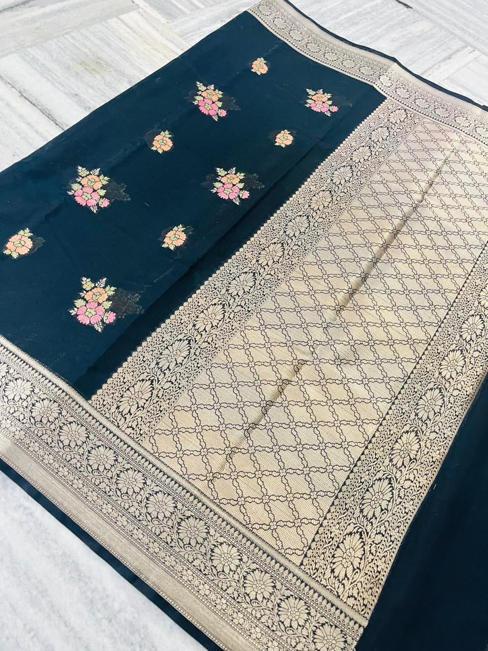 Banarasi Blend Khaddi Georgette Tilfi Saree