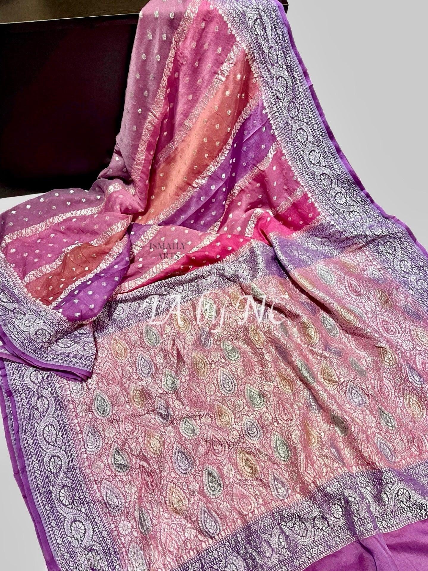Punch Banarasi Pure Khaddi Georgette Saree