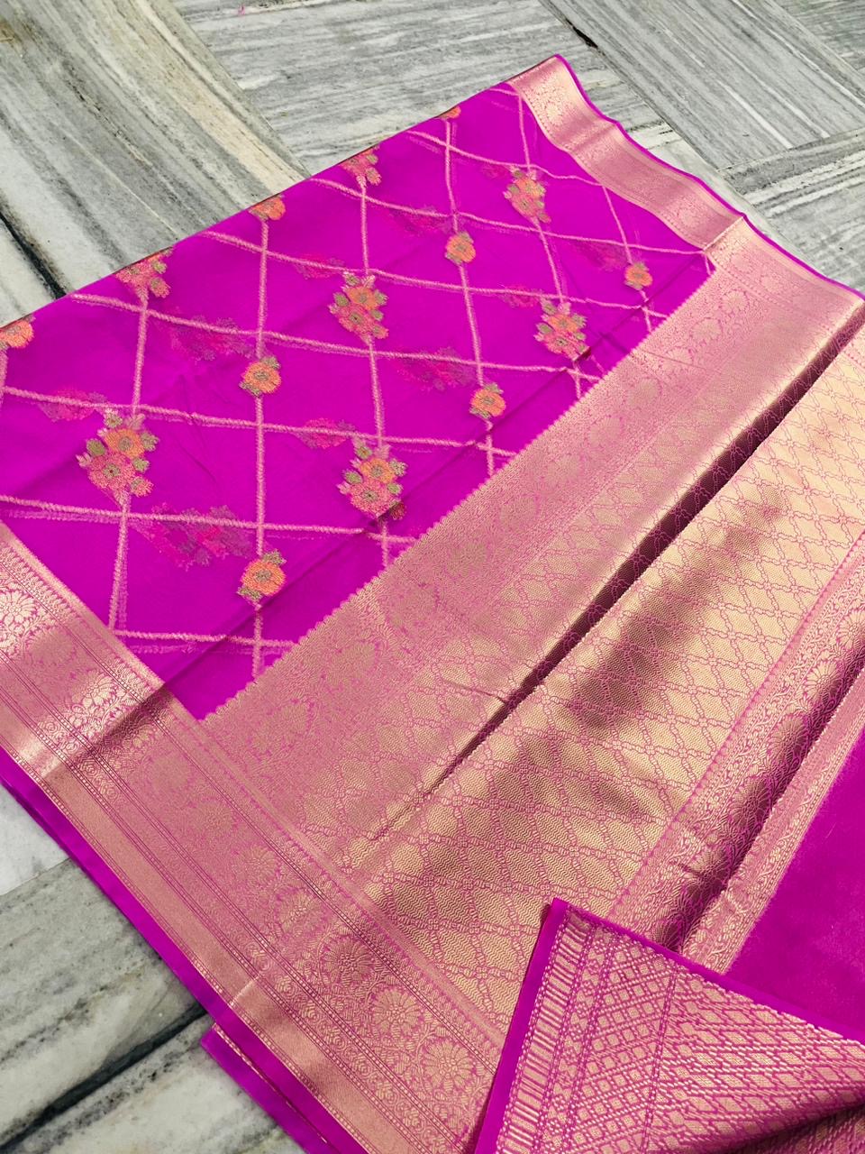 Banarasi Blend Khaddi Georgette Tilfi Saree