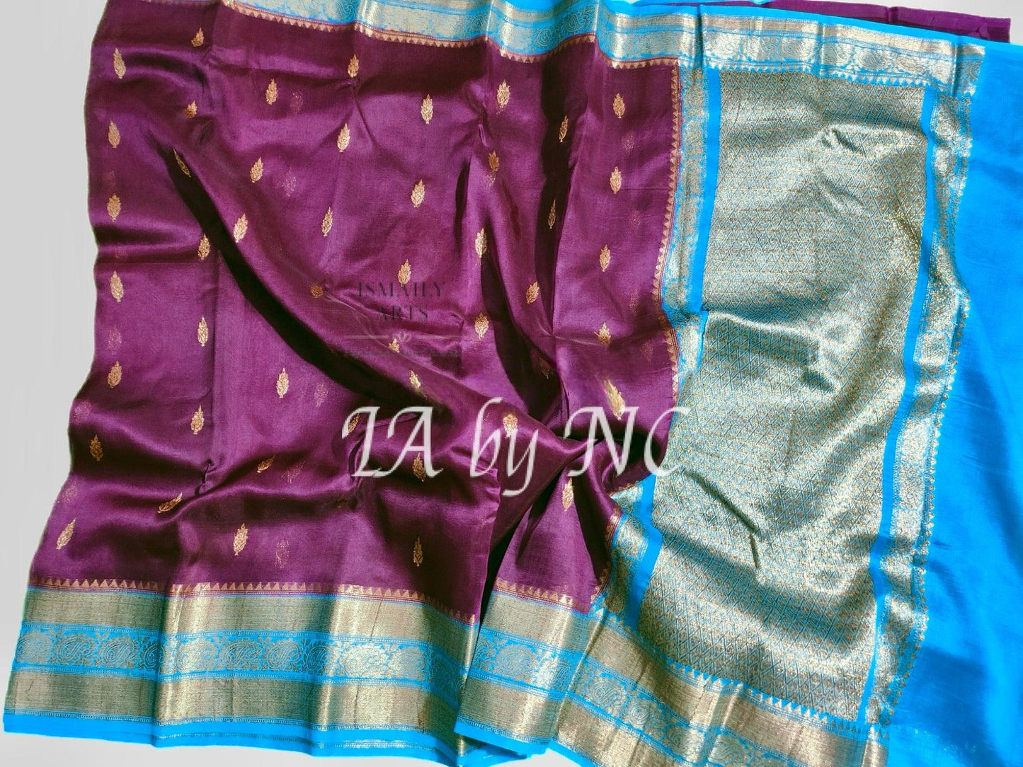 Byzantine Banarasi Pure Kora Organza Kadwa Saree