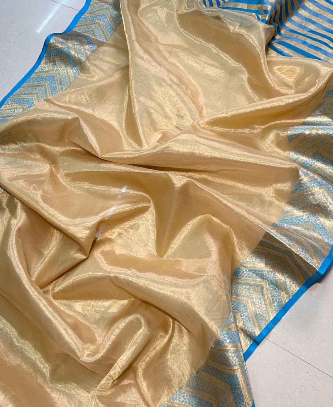 Nita Ambani Inspired Banarasi Blend Zari Tissue Silk Saree