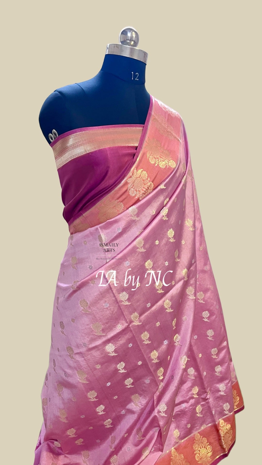 Mulberry Banarasi Pure Katan Silk Raw Mango Saree