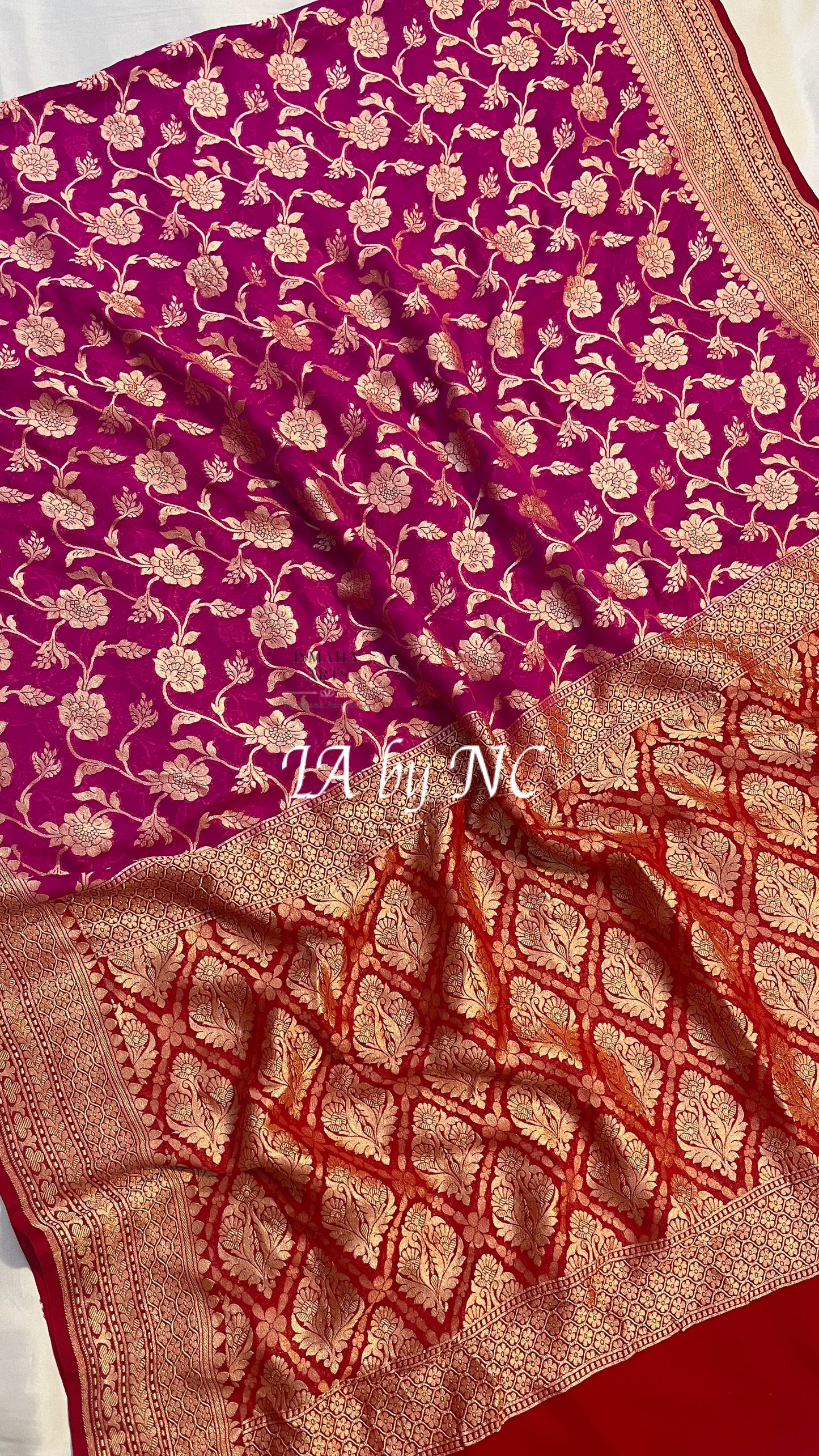 Rani Banarasi Pure Khaddi Georgette Saree