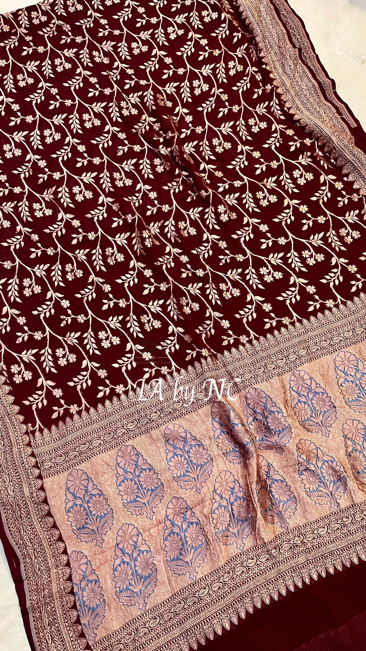 Hickory Banarasi Pure Khaddi Georgette Saree