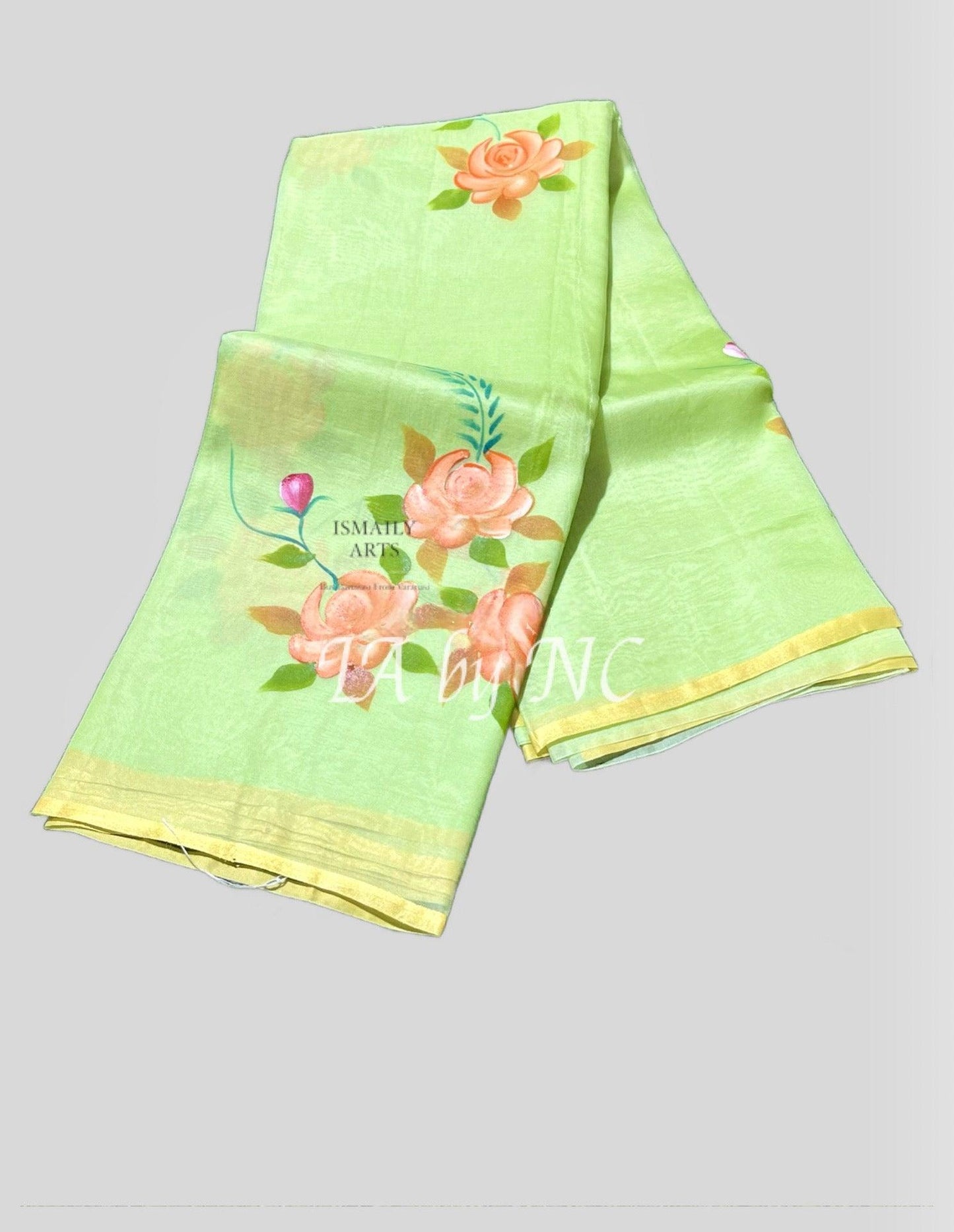 Tea Banarasi Pure Kora Organza Saree