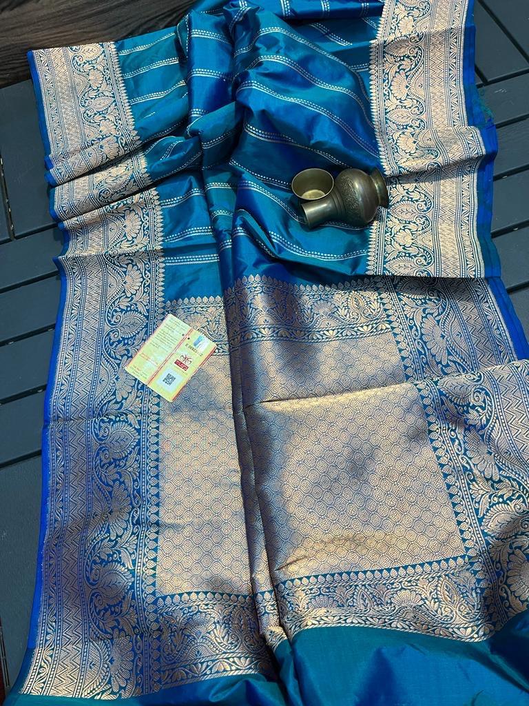 Sapphire Banarasi Pure Katan Silk Kadwa Saree