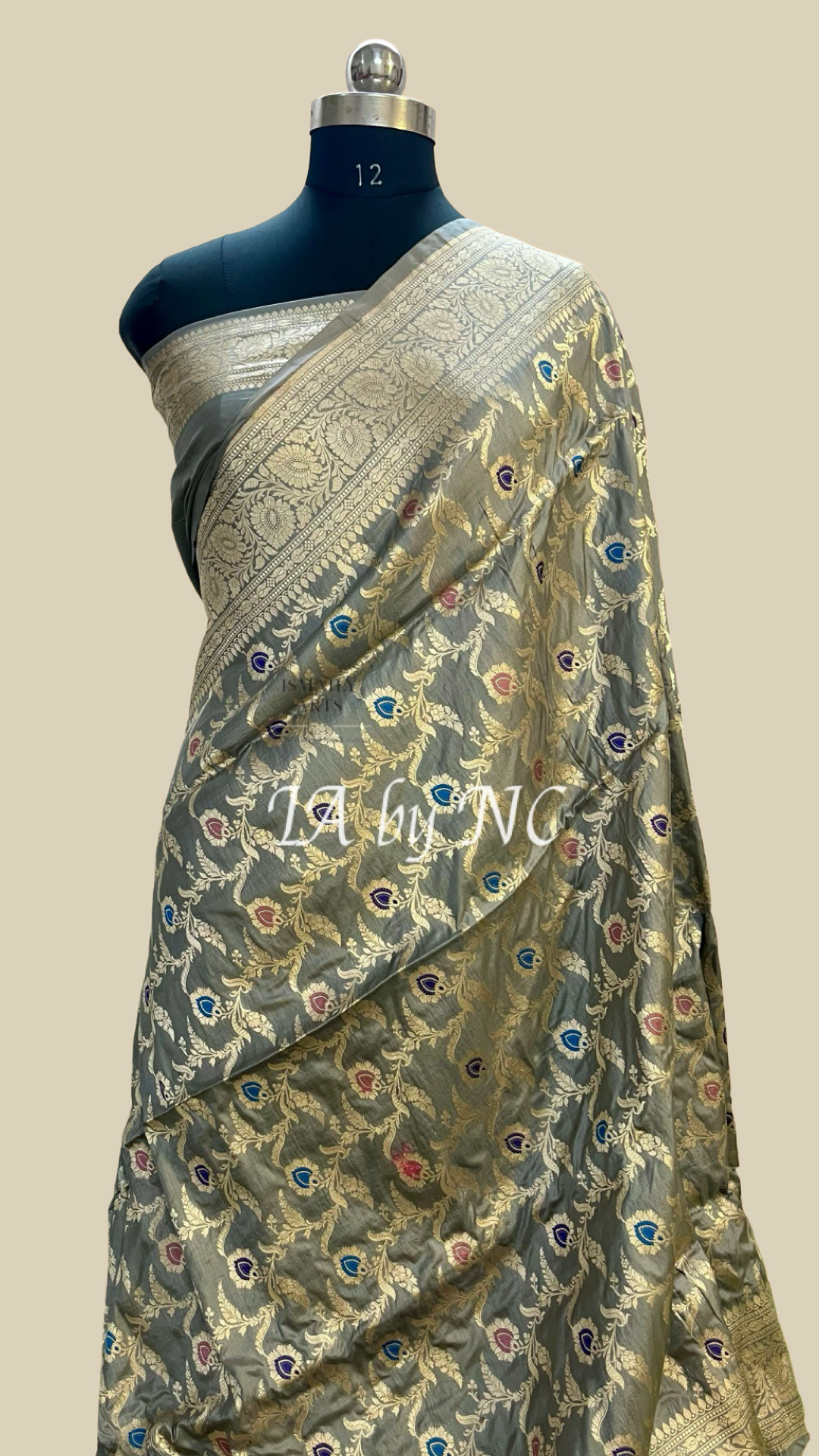 Abalone Banarasi Pure Katan Silk Meenakari Pattu Saree