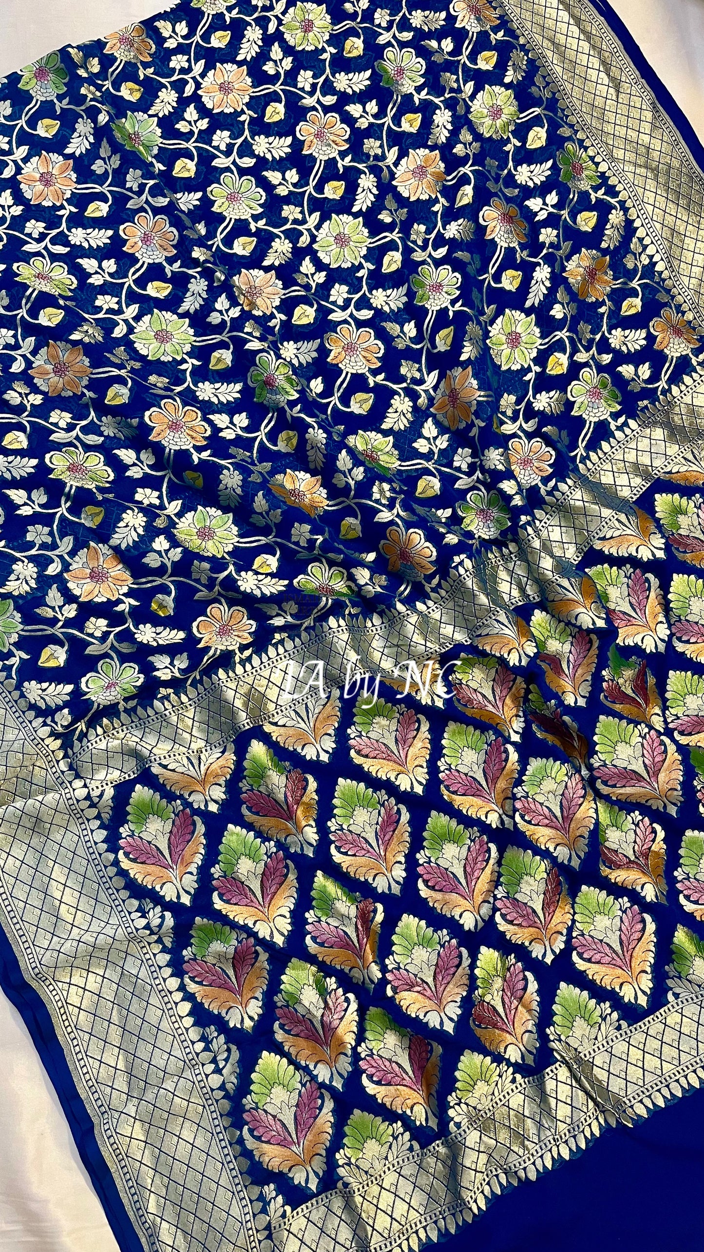 German Banarasi Pure Khaddi Georgette Saree