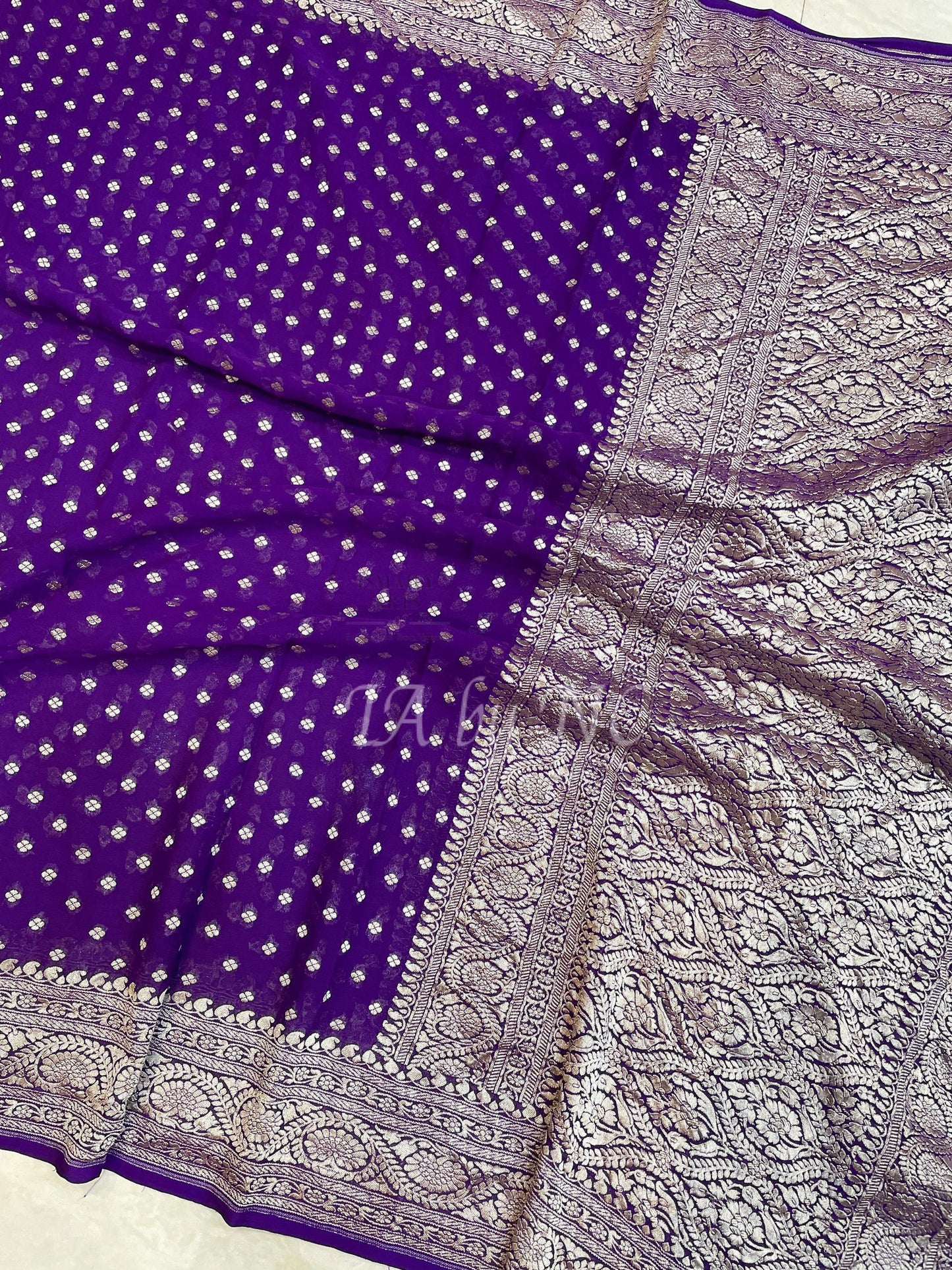 Grape Banarasi Pure Khaddi Georgette Dupatta
