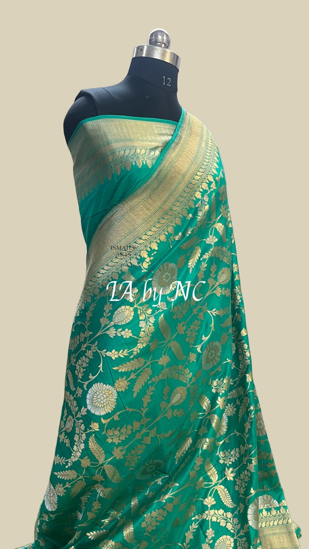 Turquoise Banarasi Pure Katan Silk Pattu Sona Rupa Saree