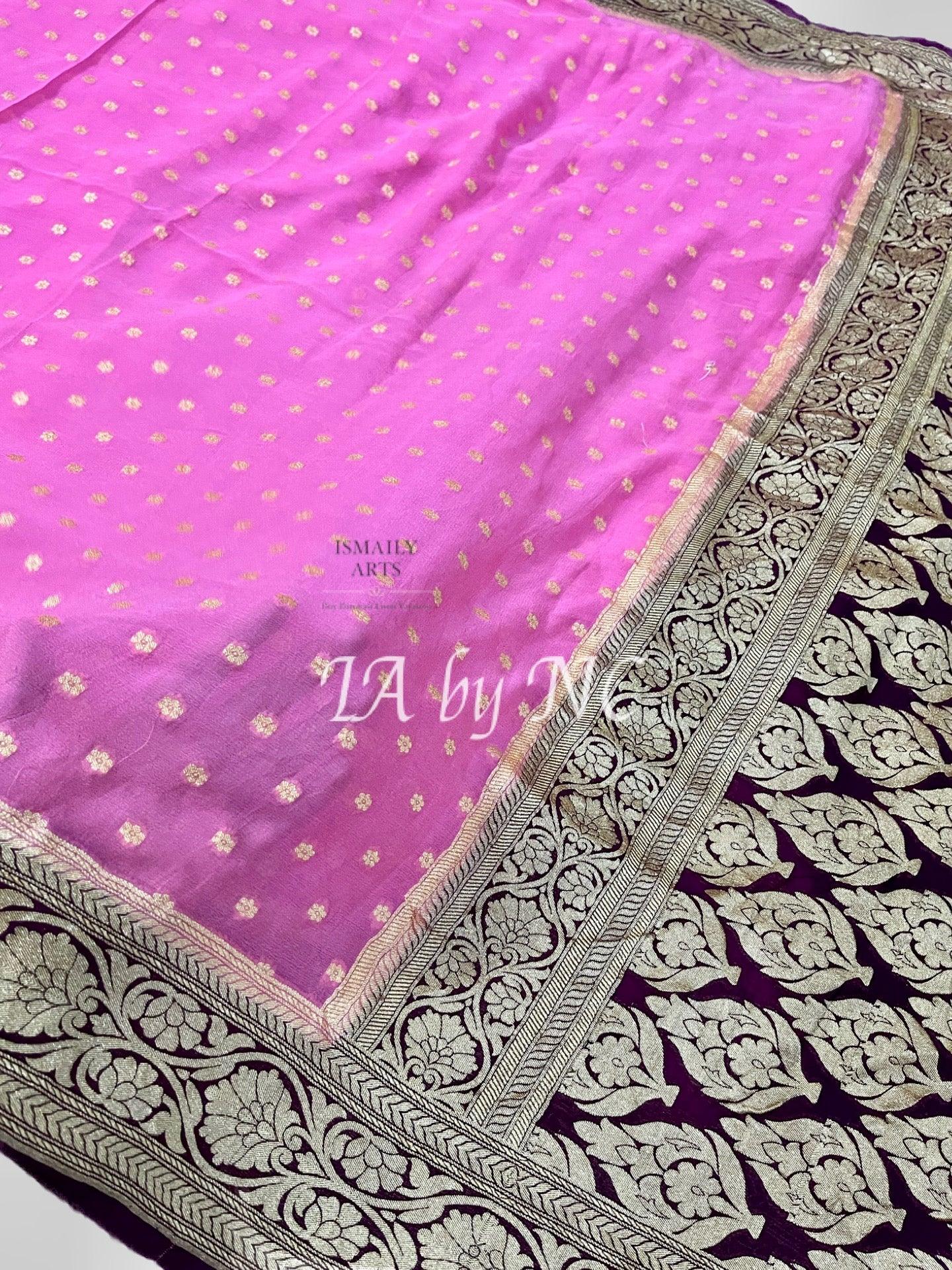 Taffy Banarasi Pure Khaddi Georgette Saree