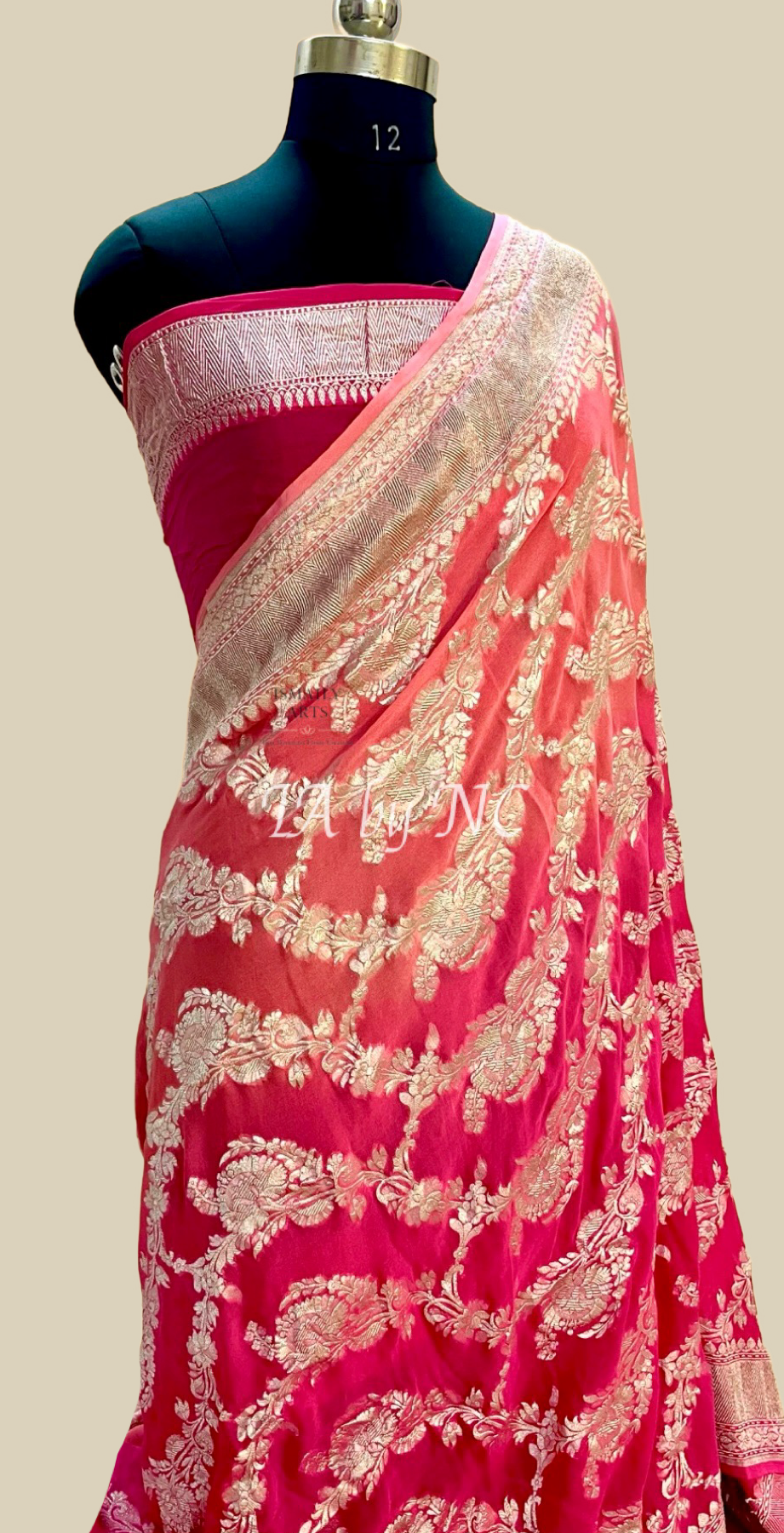 Imperial Banarasi Pure Khaddi Georgette Saree