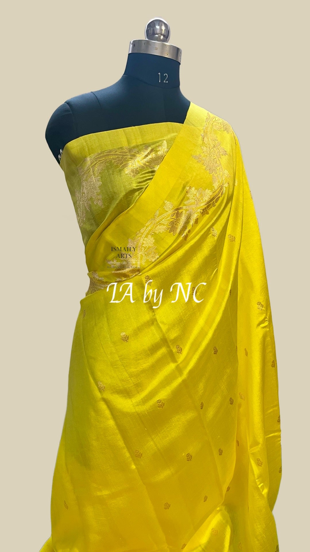 Bumblebee Banarasi Pure Katan Silk Mango Kadwa Saree