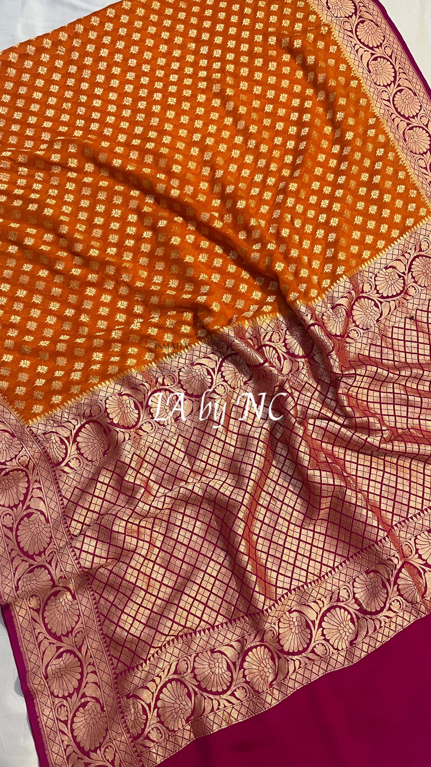 Tiger Banarasi Pure Khaddi Georgette Saree