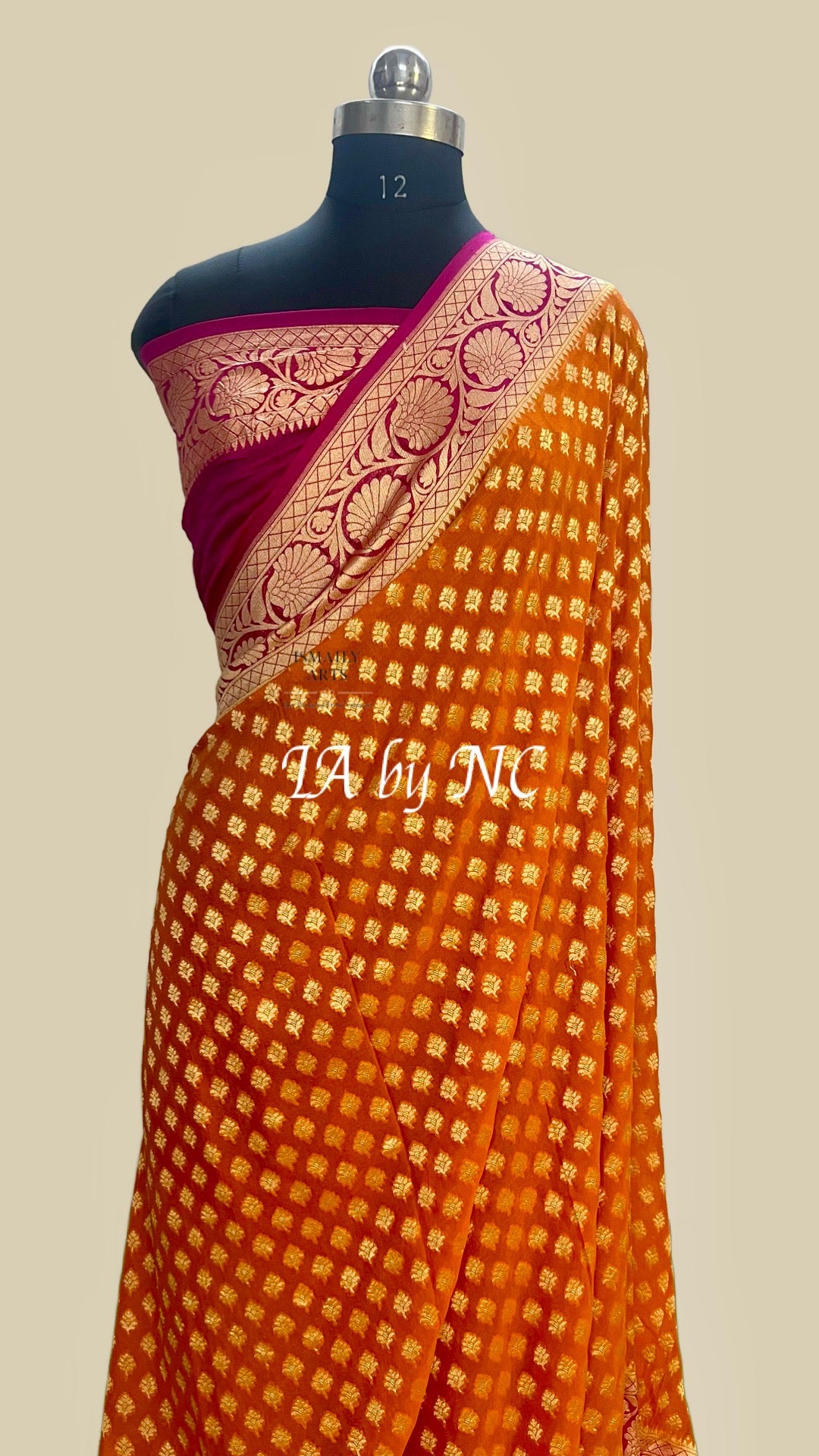 Tiger Banarasi Pure Khaddi Georgette Saree
