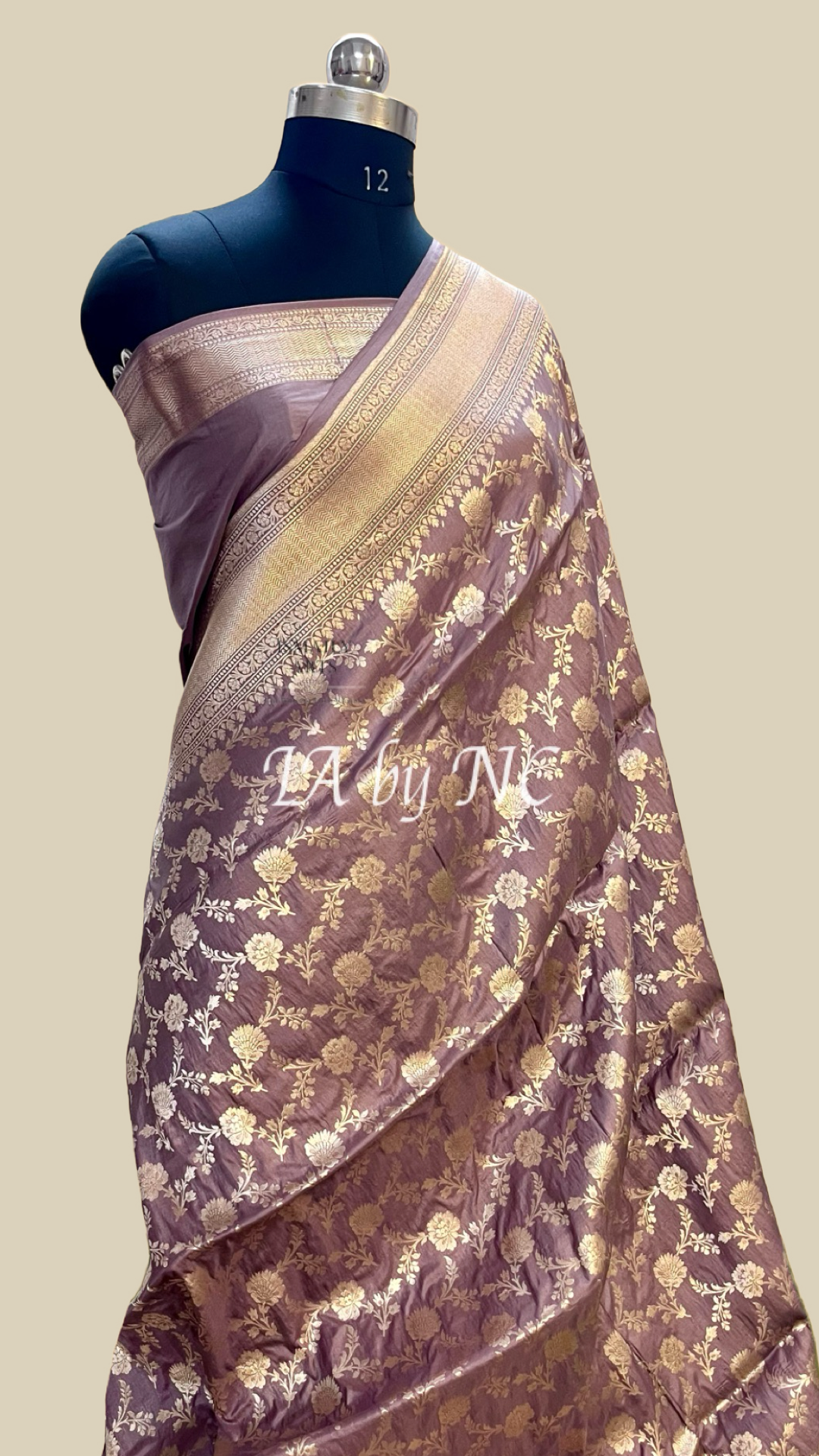 Mauve Banarasi Pure Katan Silk Pattu Saree
