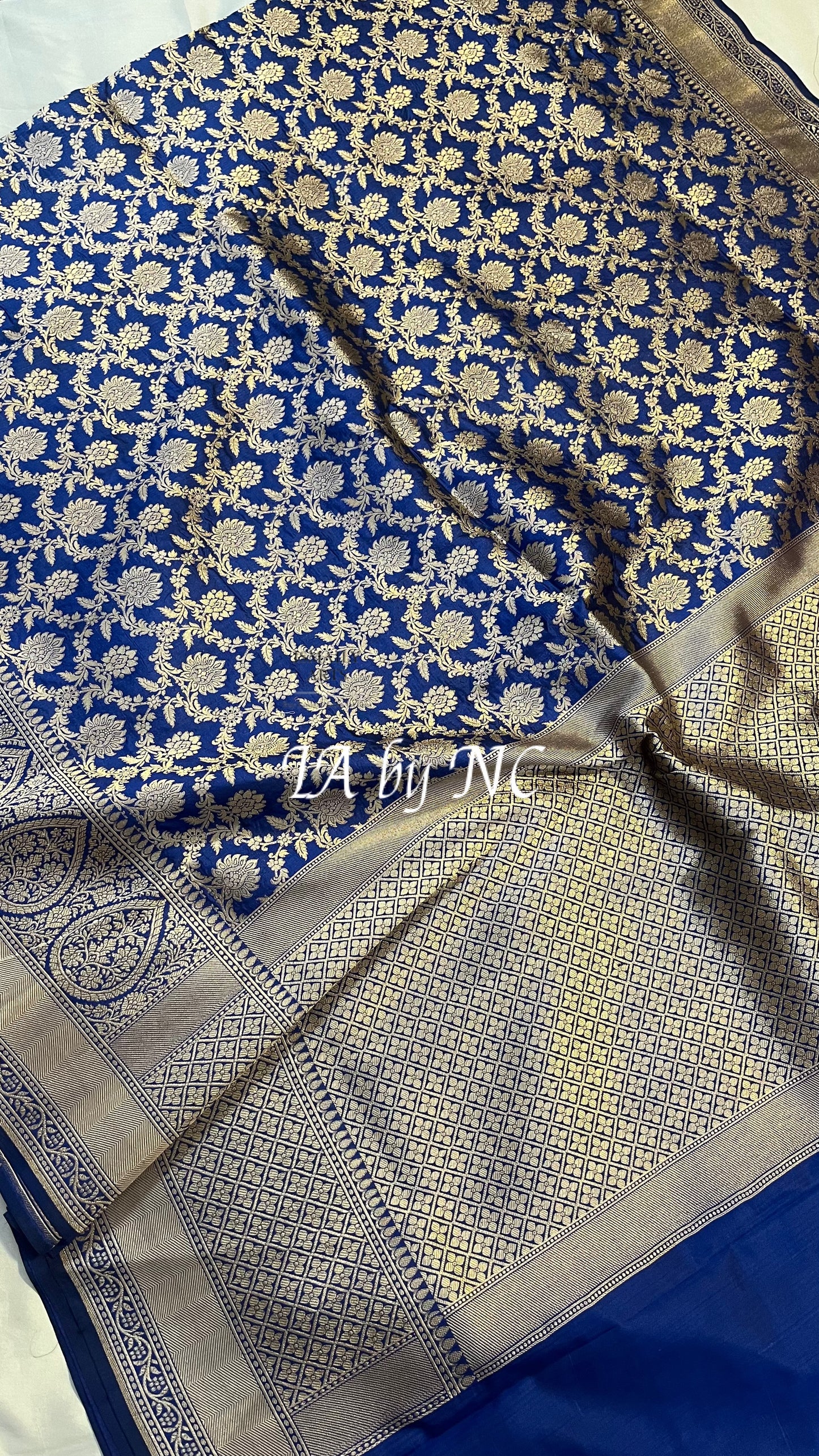 Teal Banarasi Pure Katan Silk Pattu Saree
