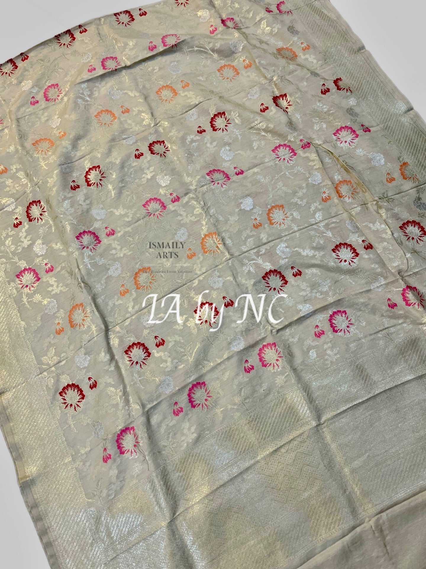 Beige Banarasi Pure Munga Silk Dupatta