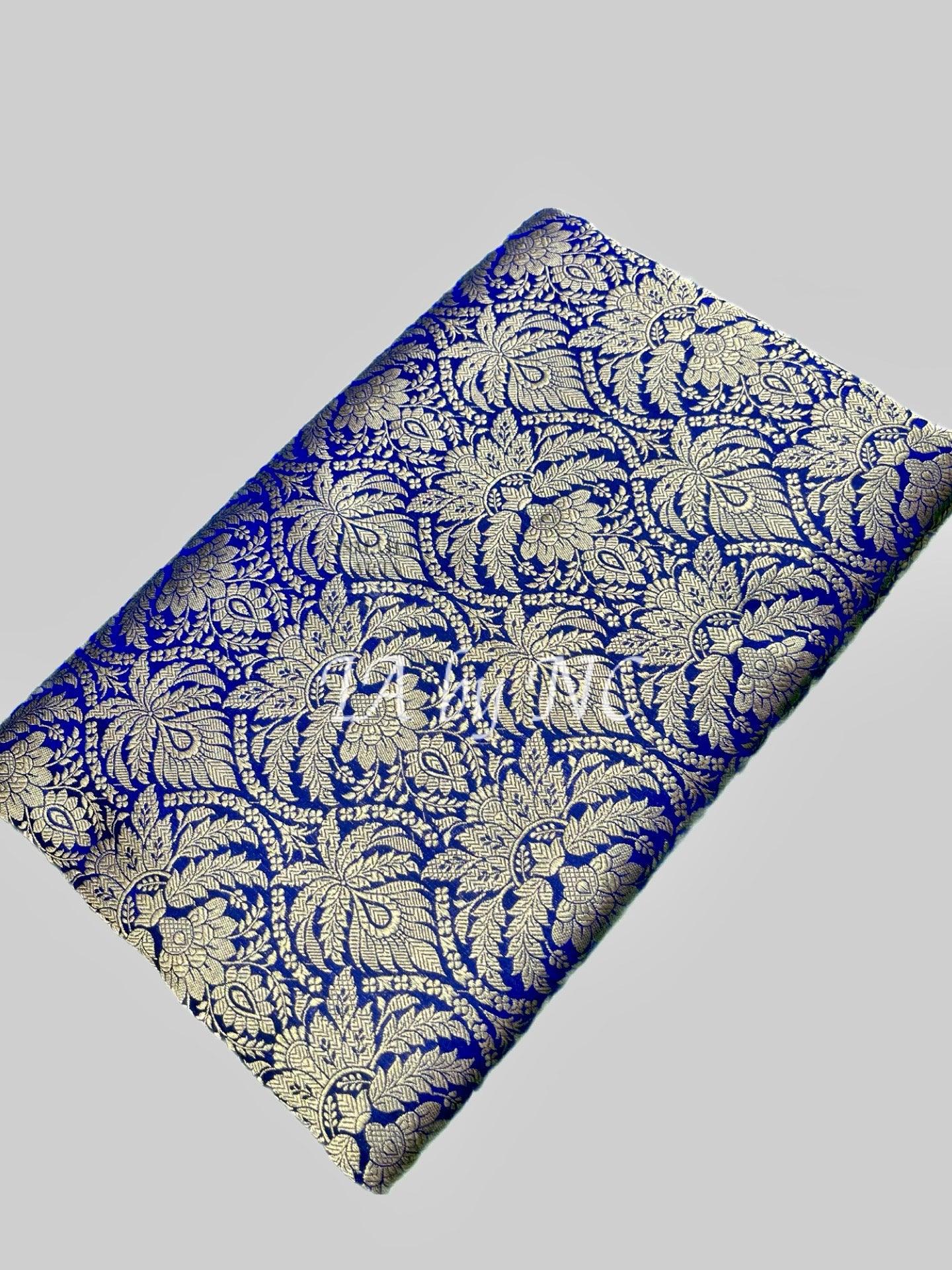 Navy Banarasi Pure Katan Silk Brocade Pattu Saree
