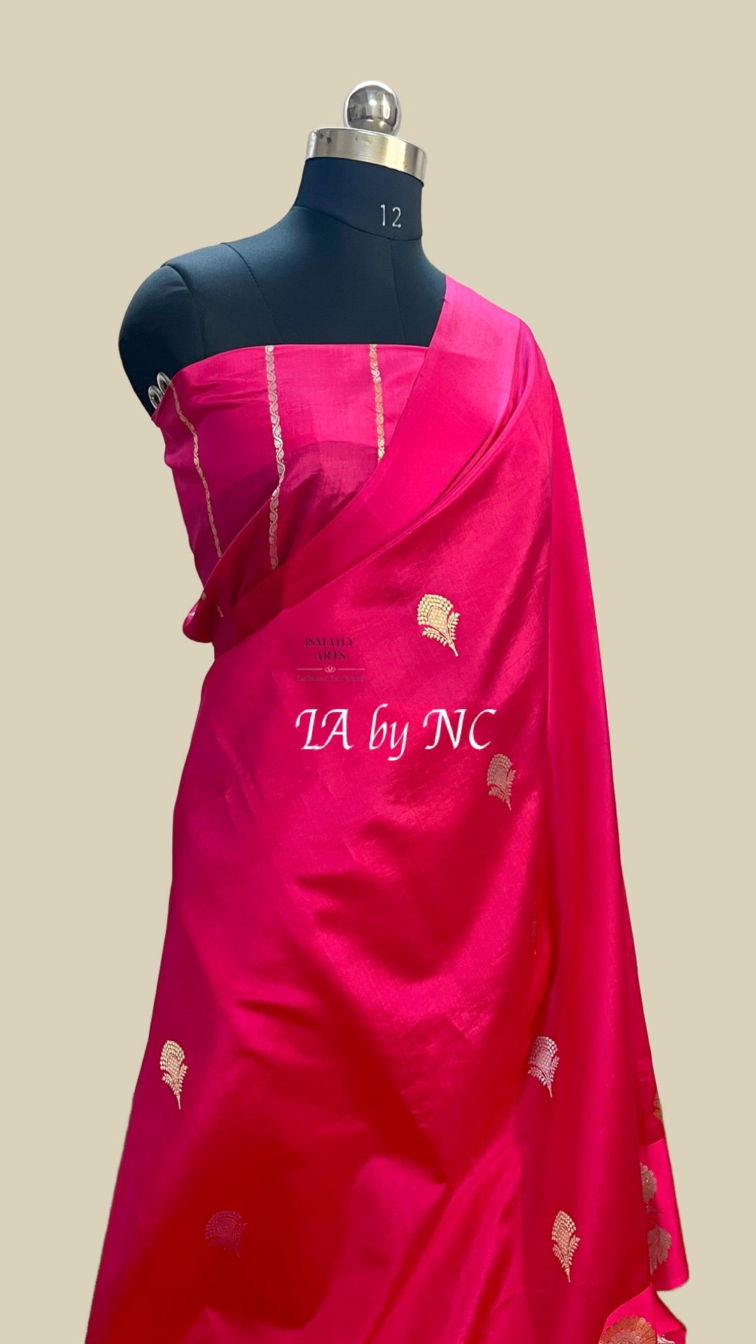 Ruby Banarasi Pure Katan Silk Raw Mango Kadwa Saree