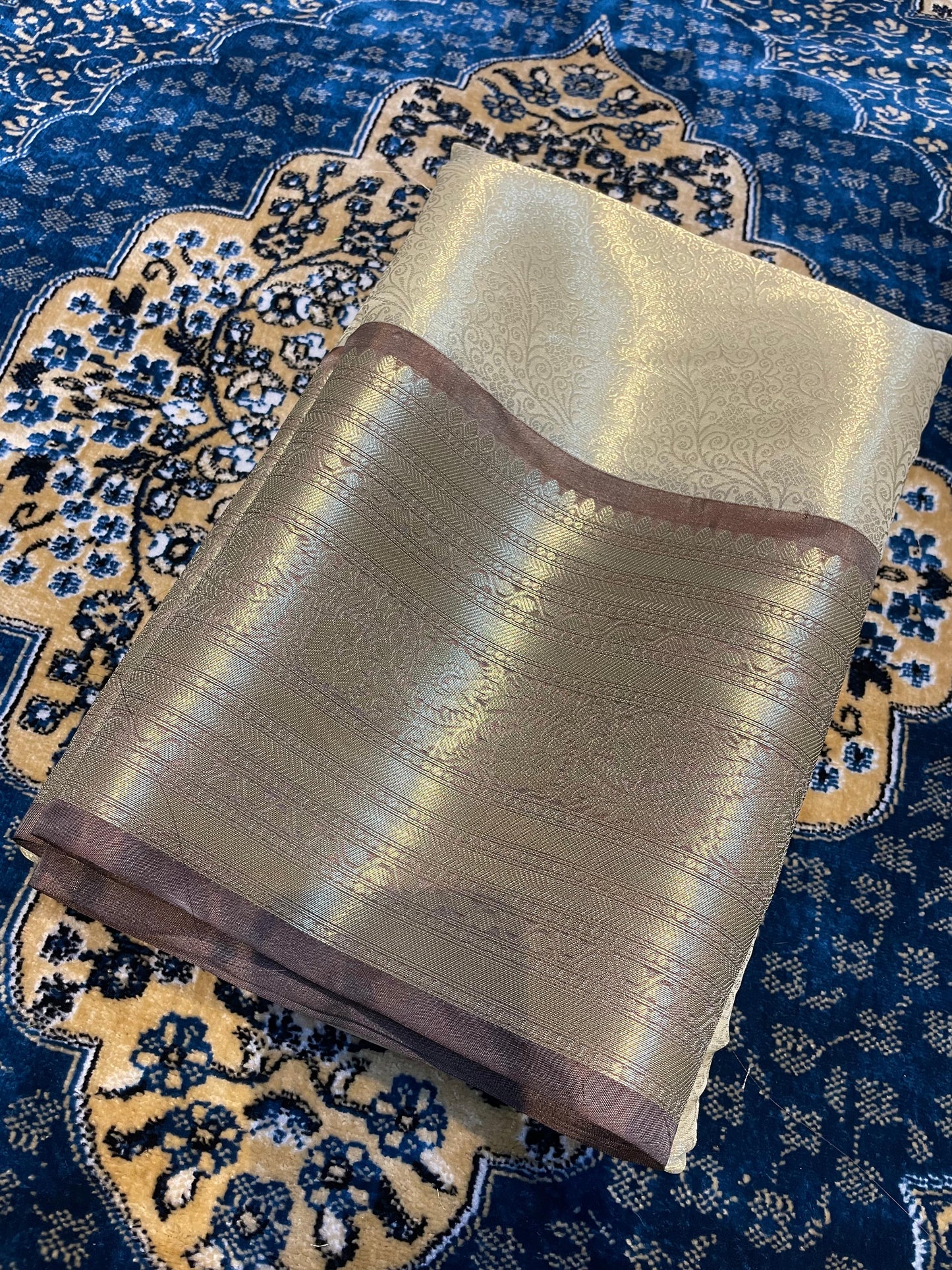 Banarasi Blend Zari Tissue Brocade Saree