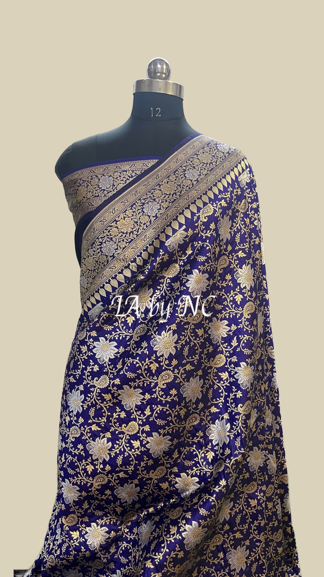 Navy Banarasi Pure Katan Silk Pattu Sona Rupa Saree