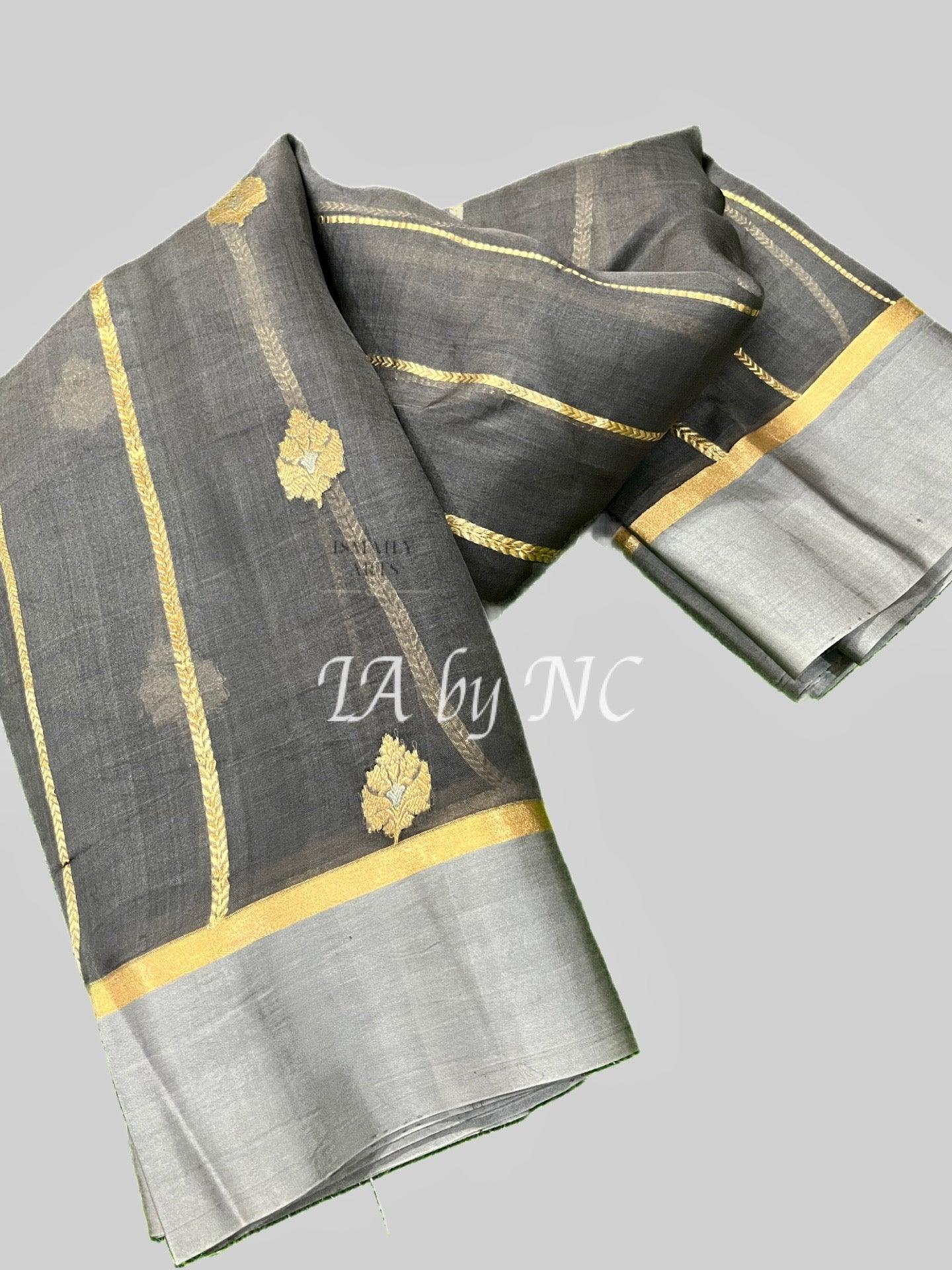 Iron Banarasi Pure Kora Organza Kadwa Saree