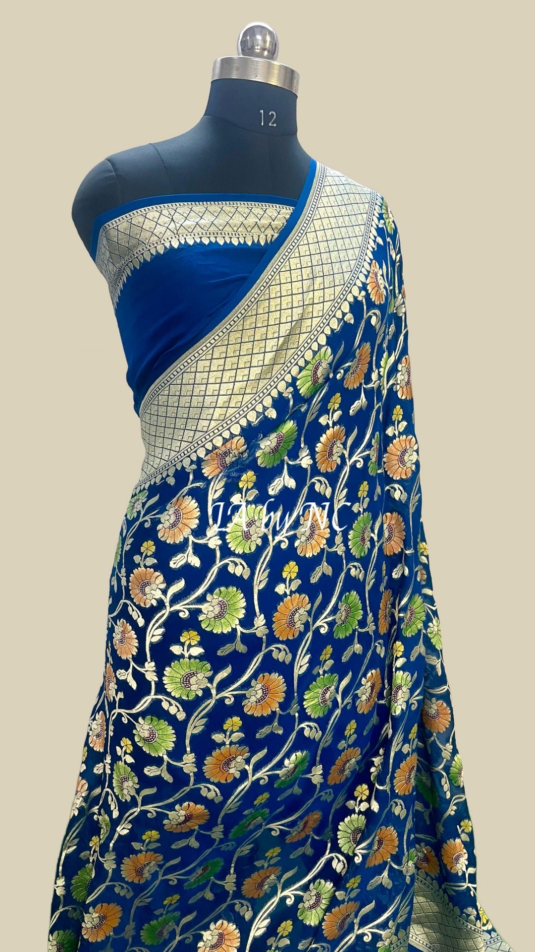 German Banarasi Pure Khaddi Georgette Saree
